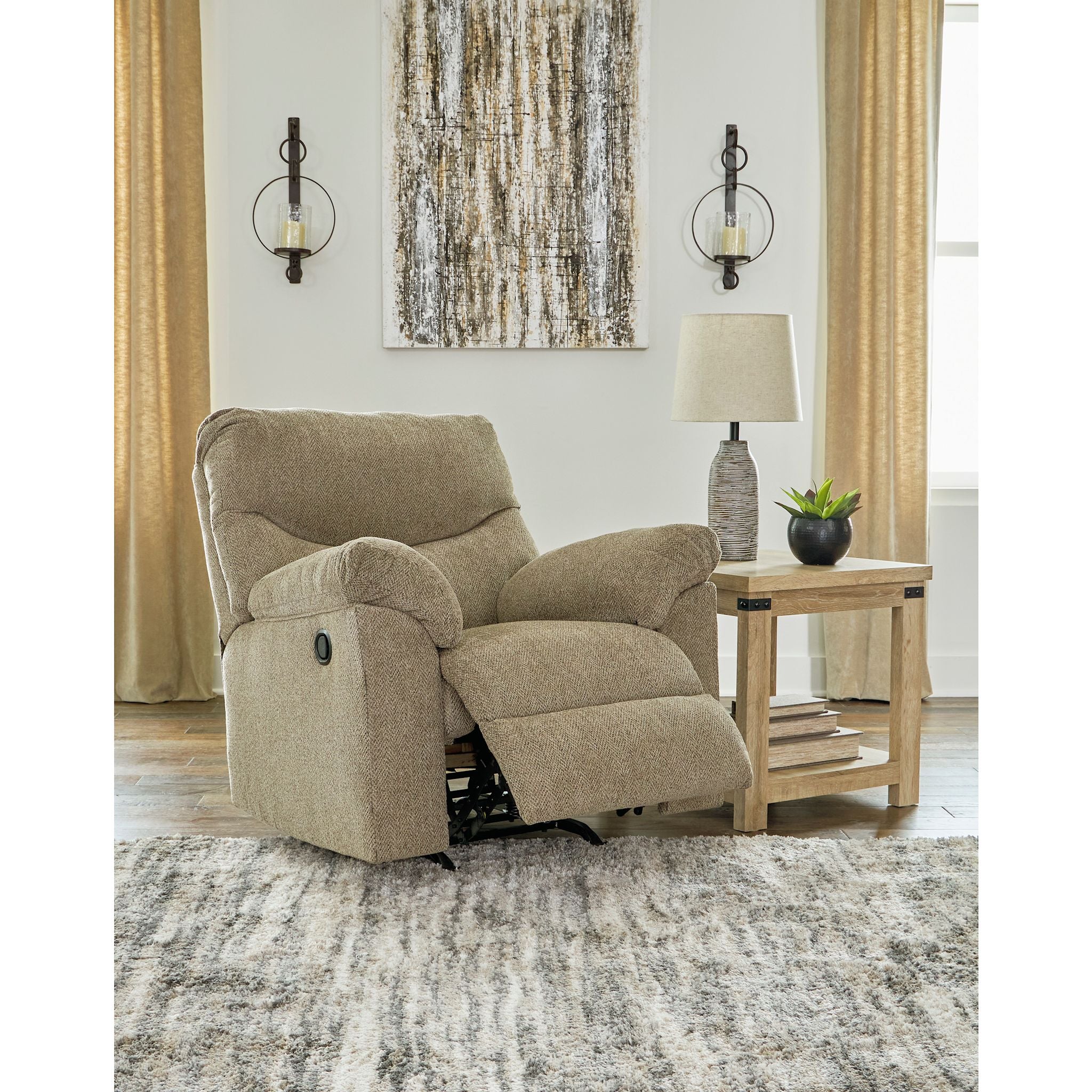 Alphons Rocker Recliner Chair - Comfortable Rocking and Reclining Living Room Furniture for Relaxation | Perfect for Nursing, Reading, and Watching TV