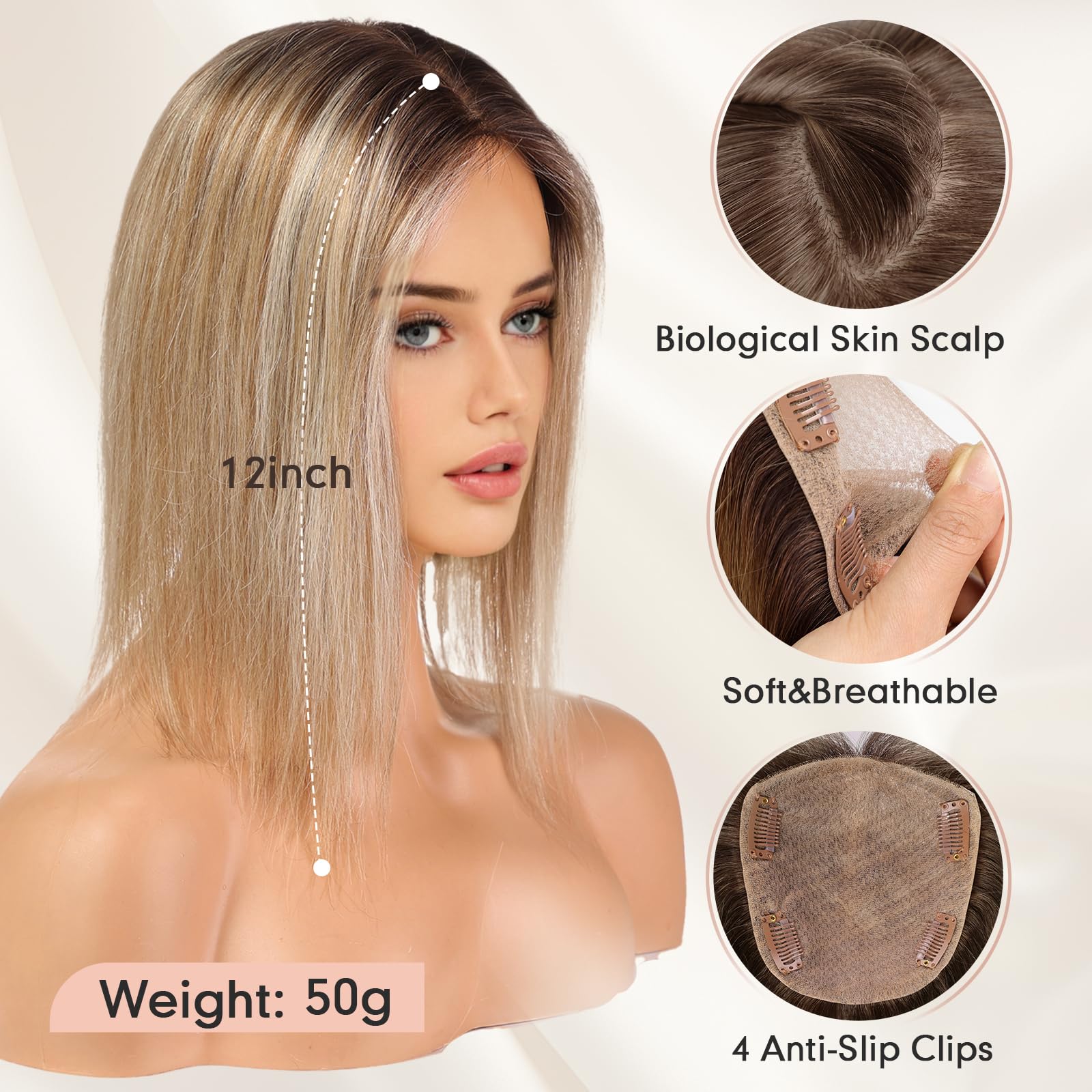 Starluck Women's Real Human Hair Toppers - 5