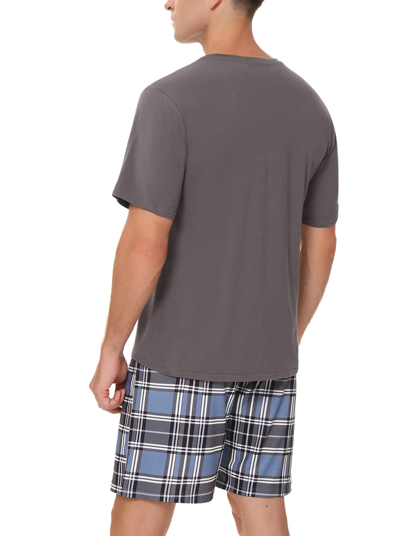 Men's Cotton Pajama Set - Soft V-Neck Sleepwear with Pockets for Lounge & Relaxation | Perfect for Home, Travel & Gift Giving