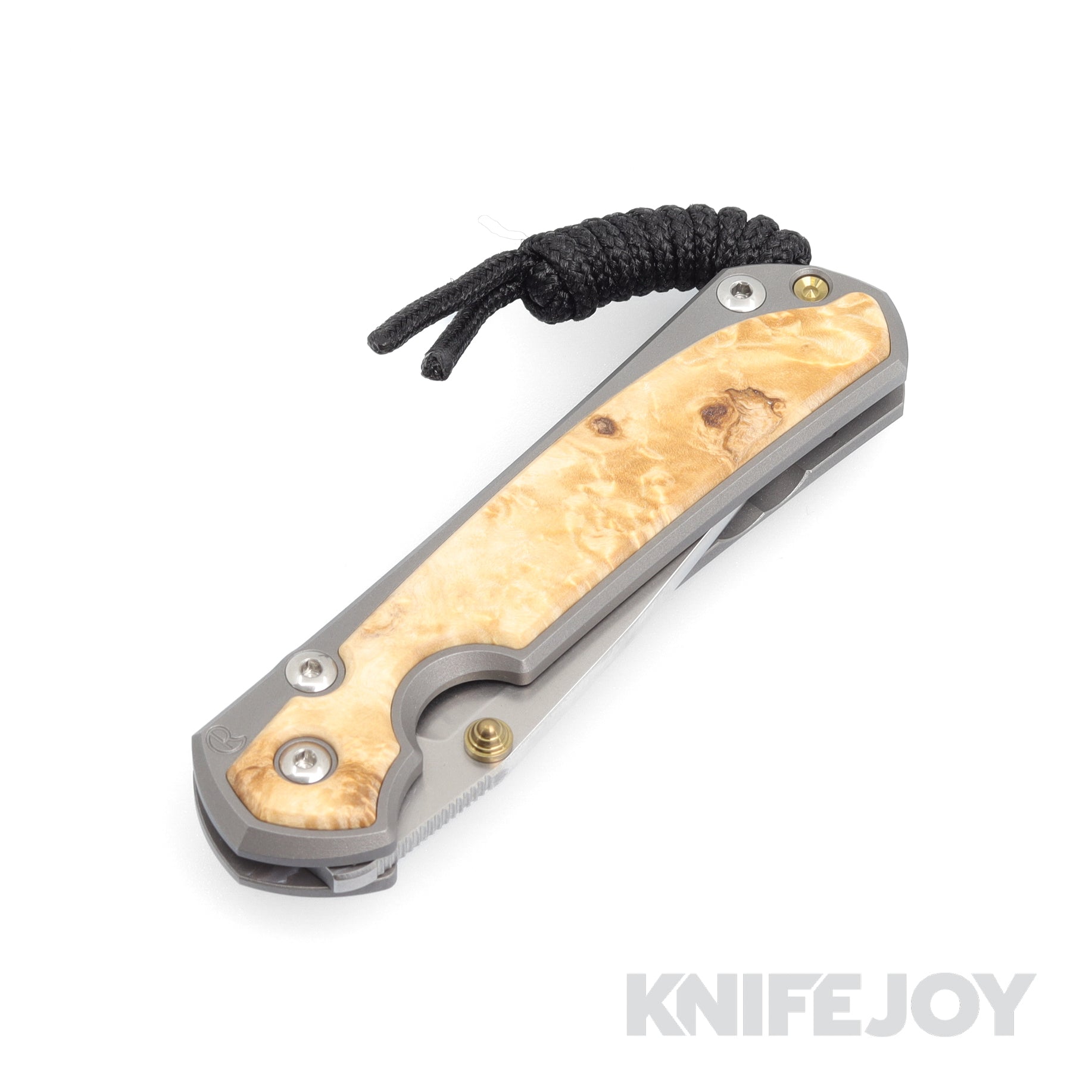 Chris Reeve Knives Small Sebenza 31 Folding Pocket Knife - Magnacut Drop Point Blade, Box Elder Wood Inlay & Titanium Handles - EDC, Camping, Hunting & Outdoor Survival Gear