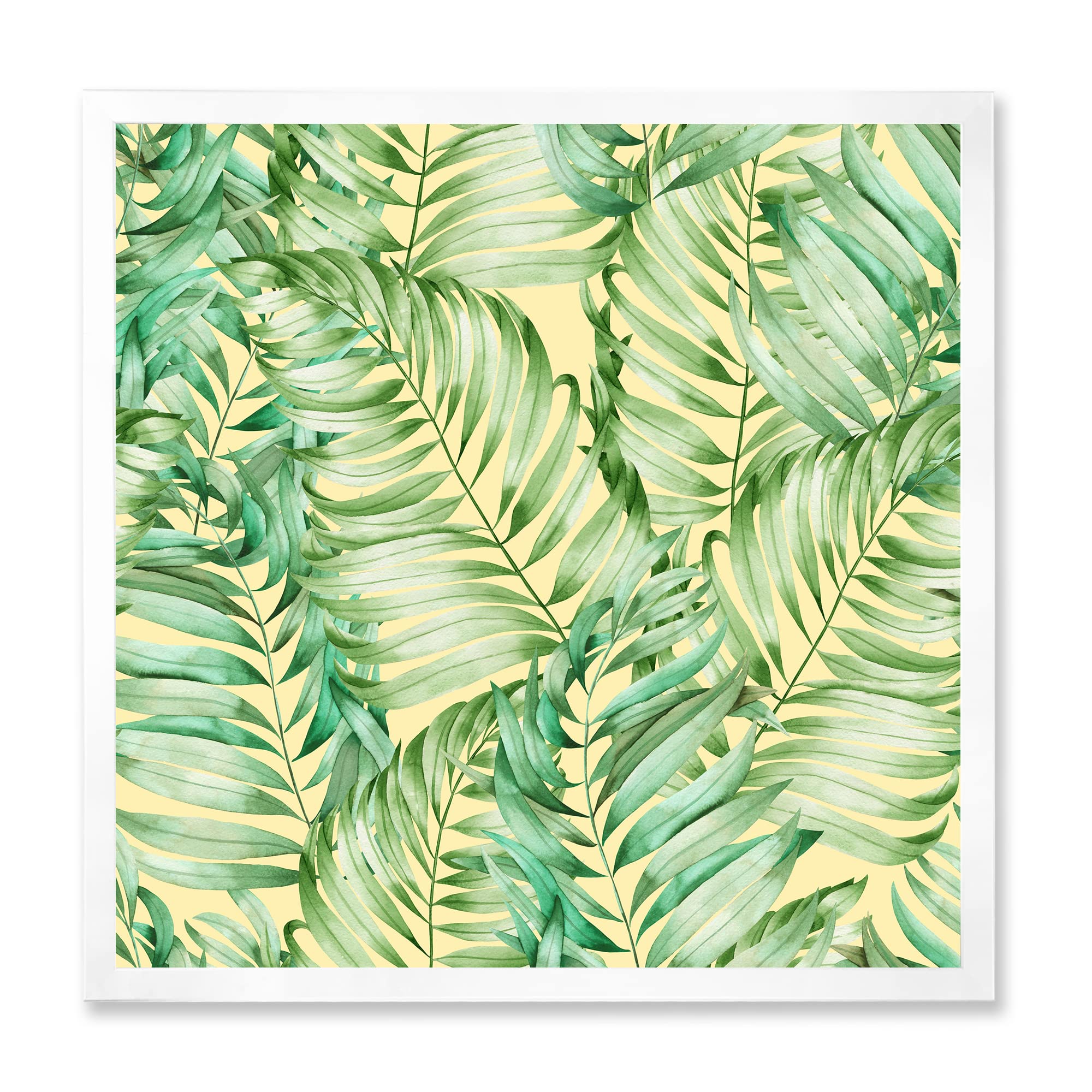 DesignQ Tropical Monstera Leaves Framed Wall Art - Perfect for Living Room, Bedroom & Office Decor