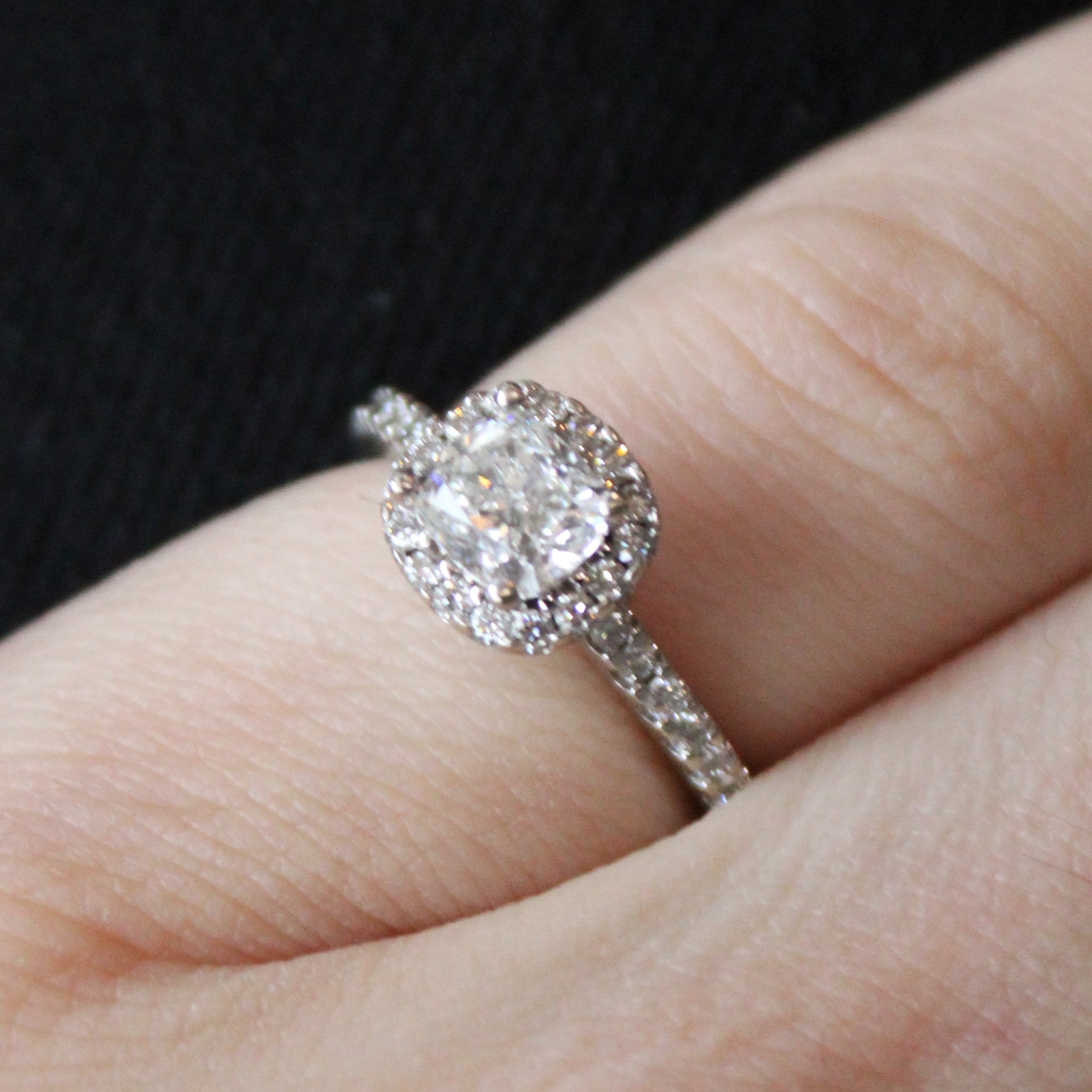 1.14ctw Halo Diamond Engagement Ring for Women - Size 4.75, Round Cut Wedding Band, Ideal for Proposals, Anniversaries & Special Occasions
