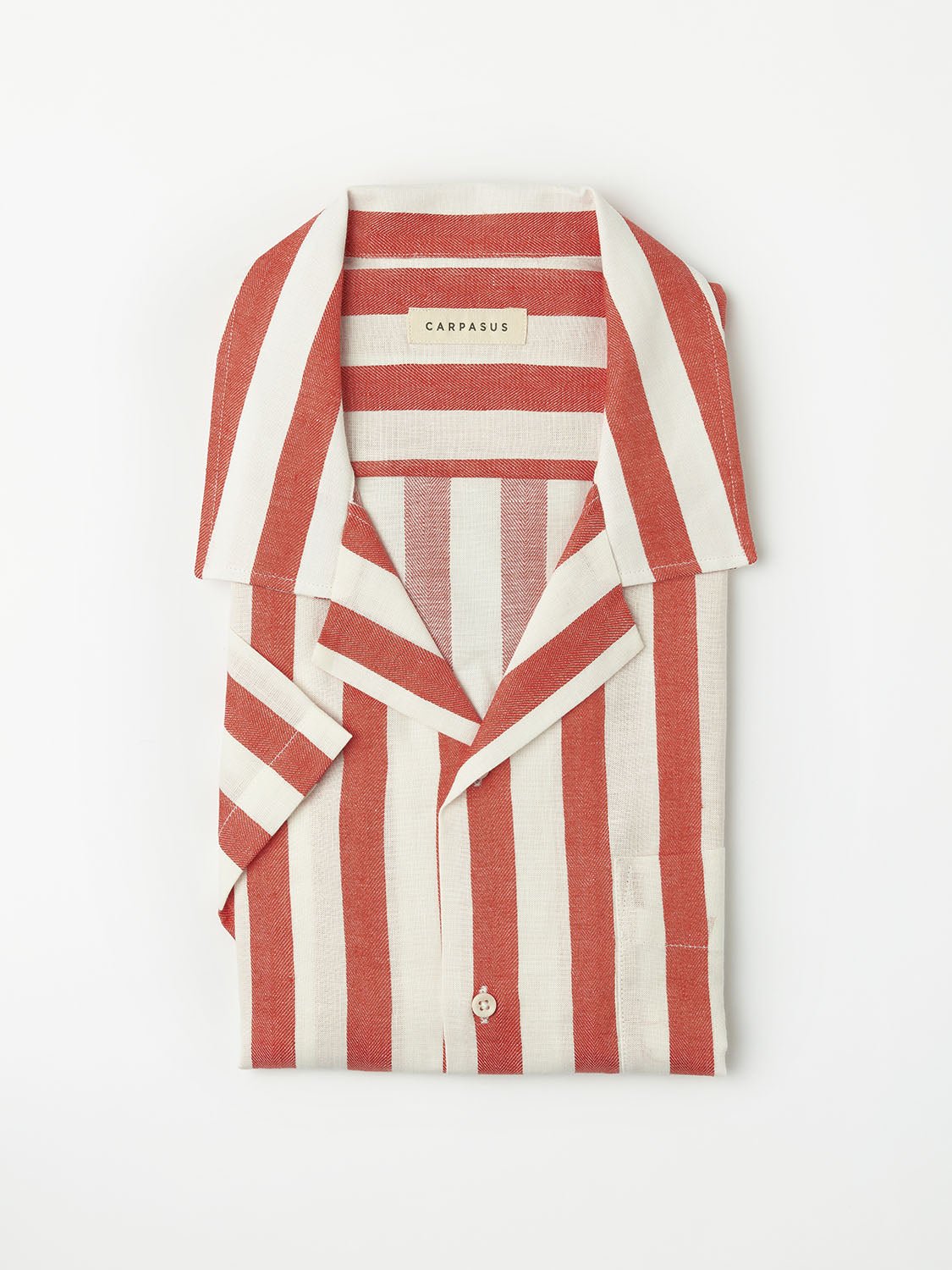 Linen Short Sleeve Shirt for Men - Breathable & Comfortable Casual Wear in Terracotta - Perfect for Summer Outings, Beach Trips, and Relaxed Office Days