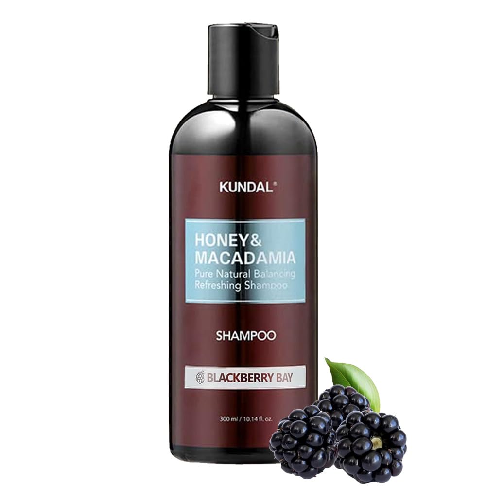 Kundal BLACKBERRY BAY Sulfate Free Moisturizing Shampoo for Dry Damaged Hair - Argan Oil Infused Hair Care Treatment, 16.9 oz (500ml) - Sulfate Free, Paraben Free - Perfect for Daily Hydration & Repair of Frizzy, Color-Treated Hair