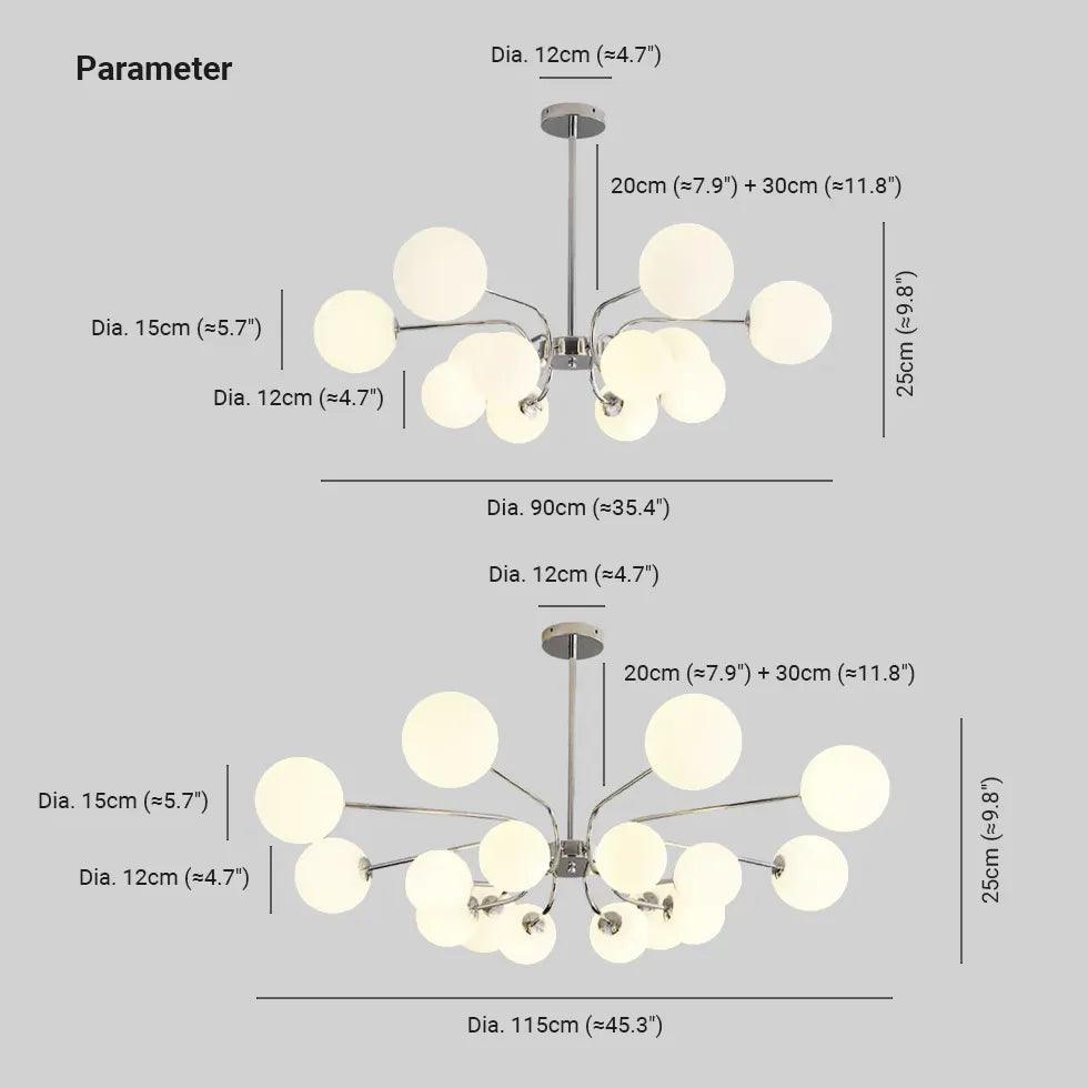 Modern Star Diffusion Chandelier for Living Room - Elegant Ceiling Light Fixture for Dining Room, Bedroom, and Home Decor