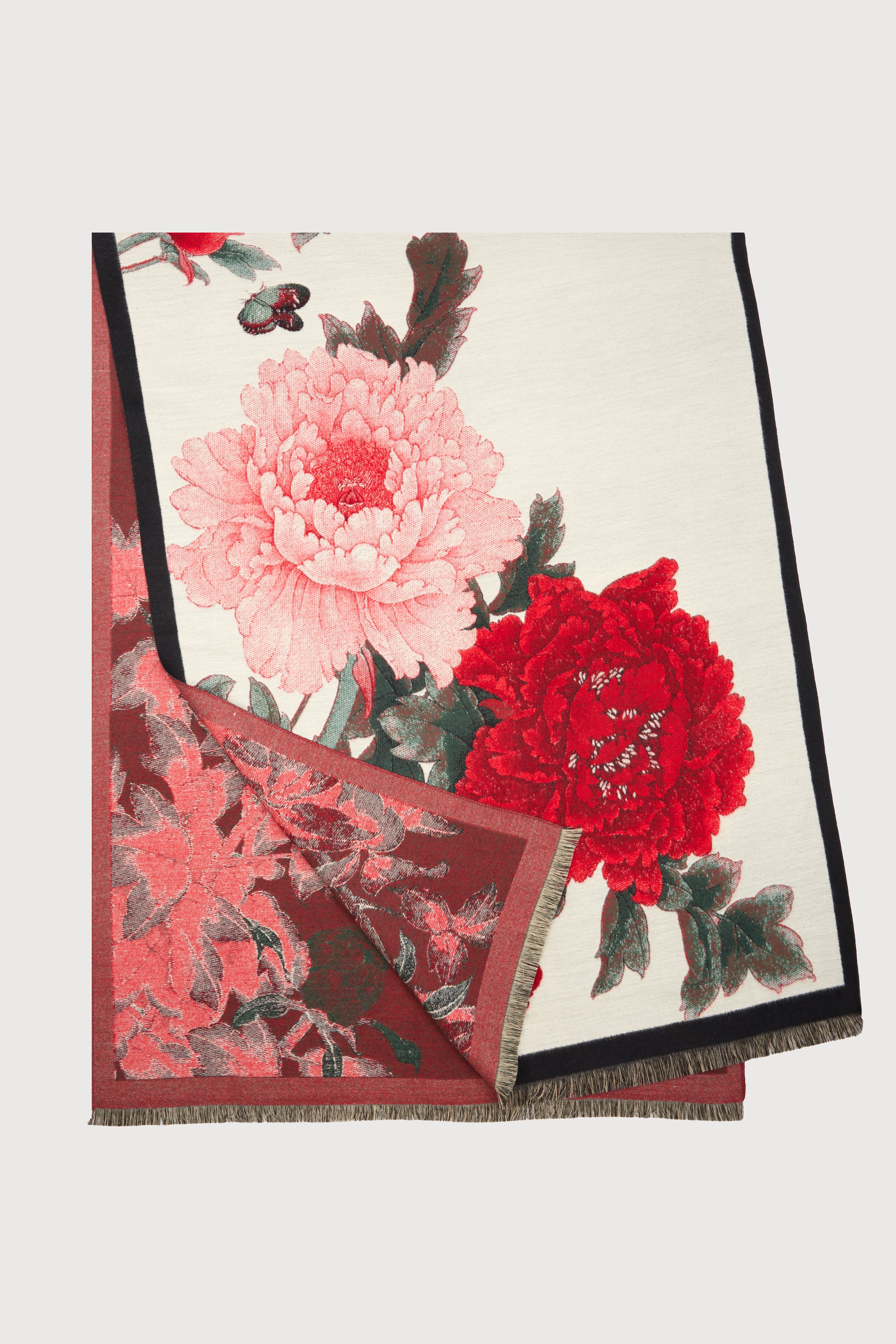 Reversible Large Floral Print Scarf - Lightweight Fashion Shawl for Women, Perfect for Spring Outfits, Travel Accessories & Gift Ideas