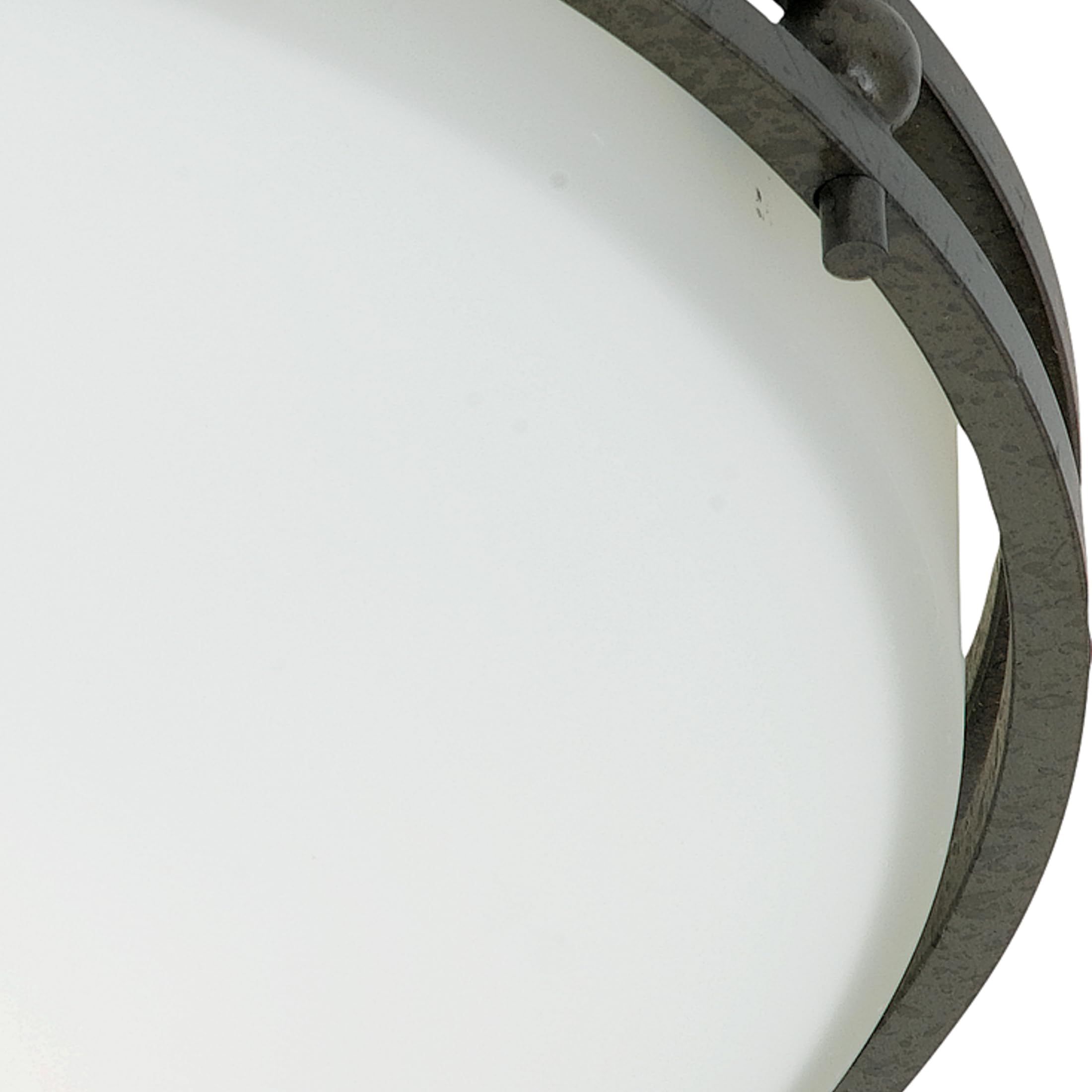 Quoizel Ozark 2-Light Iron Gate Flush Mount Ceiling Light Fixture - Rustic Farmhouse Lighting for Entryway, Hallway & Bedroom