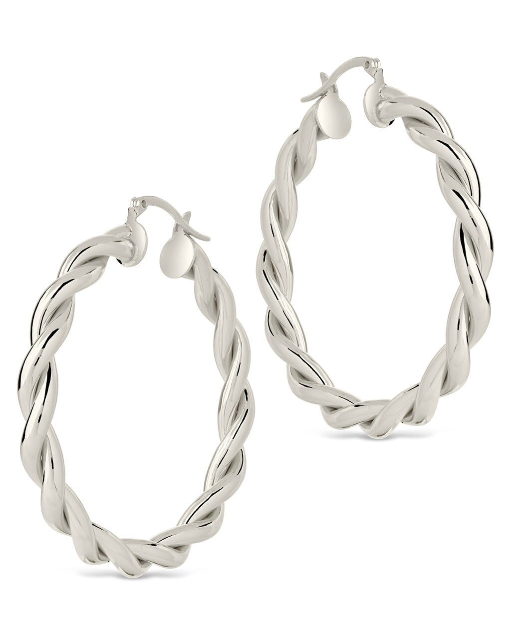 Rosalie Polished Entwined Hoop Earrings for Women - 14K Gold Plated Dainty Huggie Hoops - Elegant Everyday Jewelry for Work, Date Night & Special Occasions