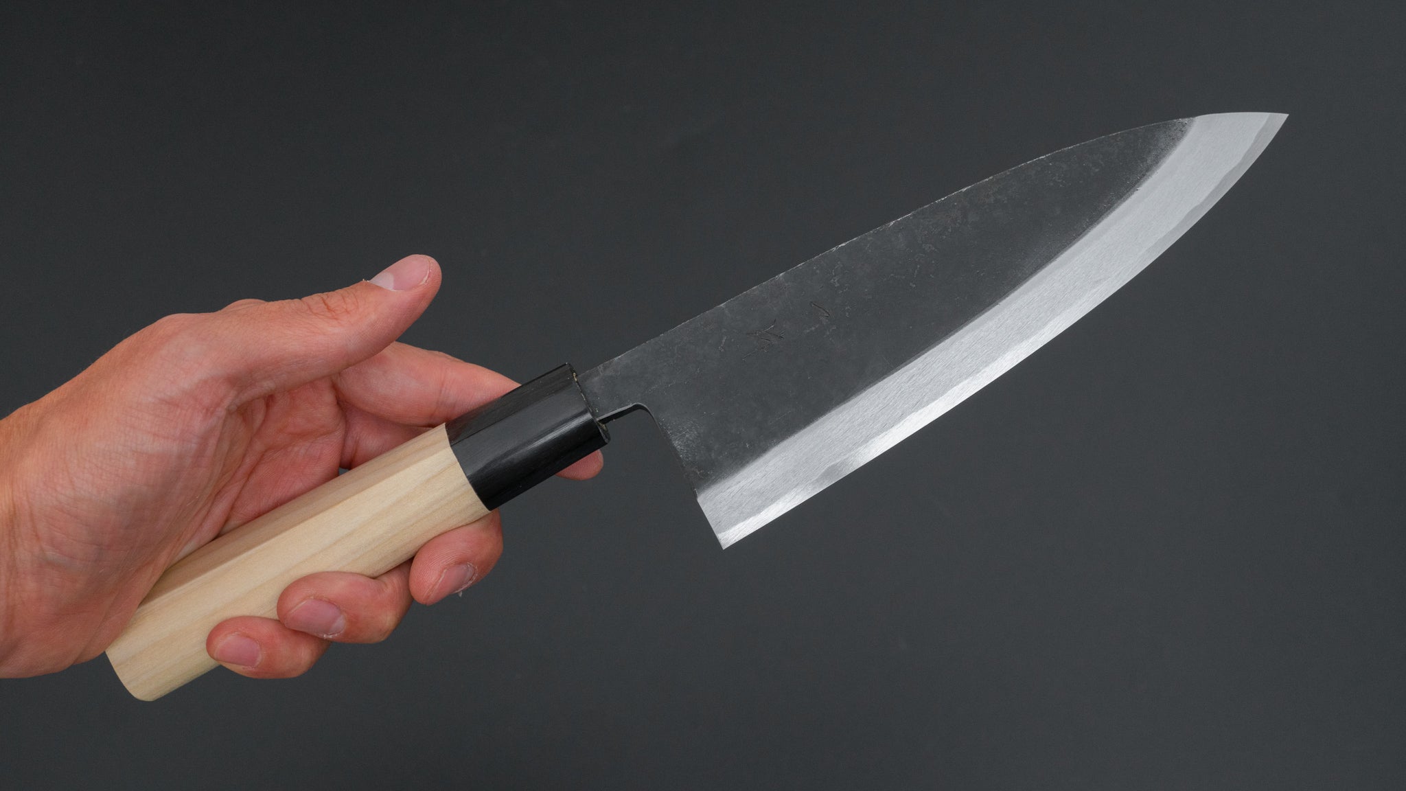 Hitohira White #2 Kurouchi Deba 165mm Japanese Chef Knife with Ho Wood Handle - Professional Sushi & Fish Filleting Knife for Kitchen & Culinary Use