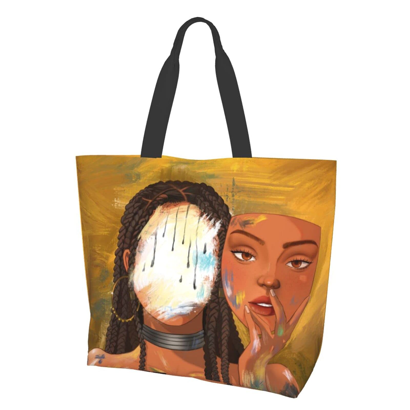 Stylish Canvas Tote Bag for Women - Eco-Friendly Reusable Grocery Shopping Bag, Perfect for Beach, Travel & Daily Use | Durable & Fashionable Carryall for Work, School & Shopping
