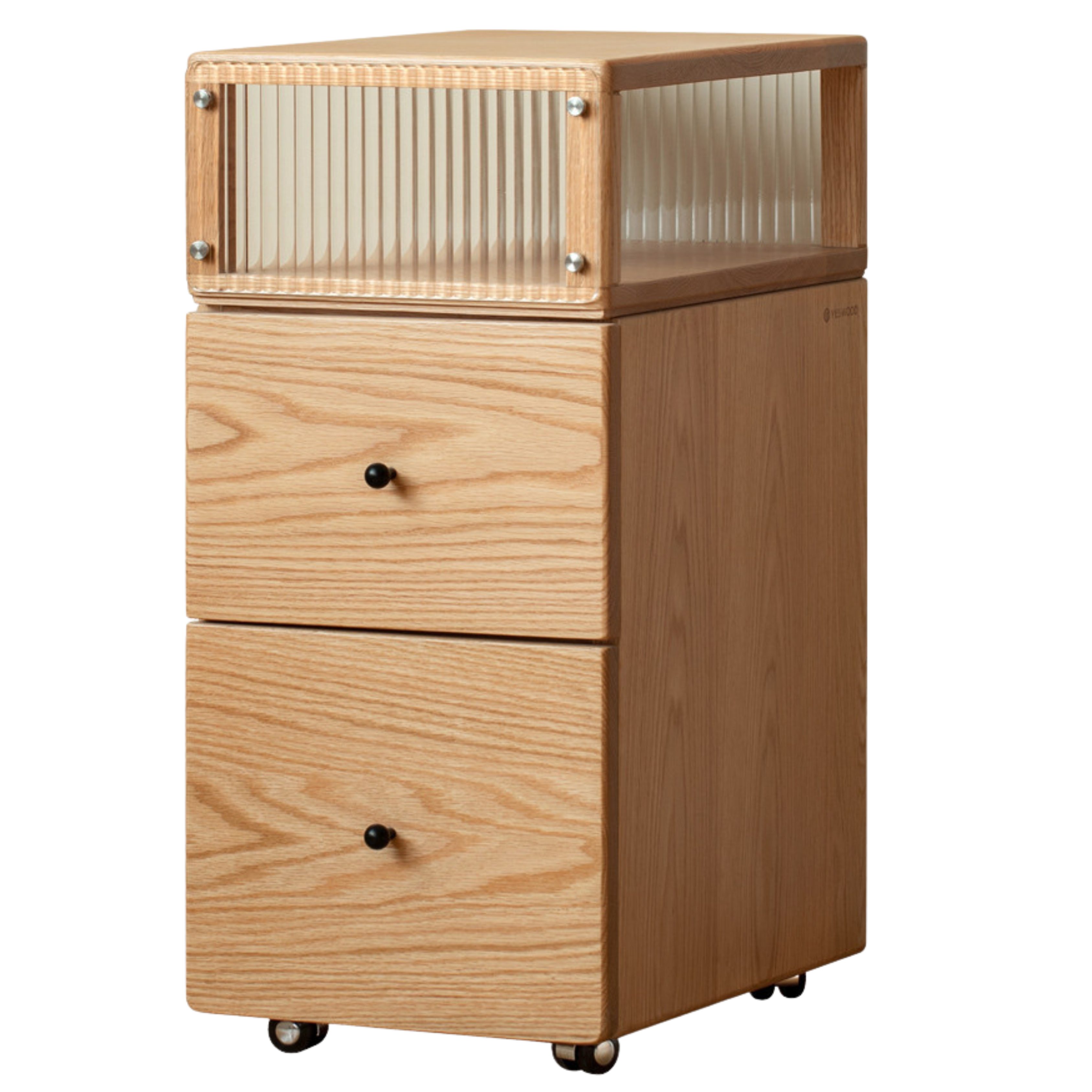 11.8x15.7x25.2 inch / 30x40x64cm / Natural Wood Color / bedside cabinet