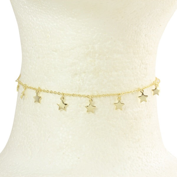 Elegant Hanging Stars Choker Necklace for Women - Trendy Celestial Jewelry for Parties, Date Nights & Special Occasions