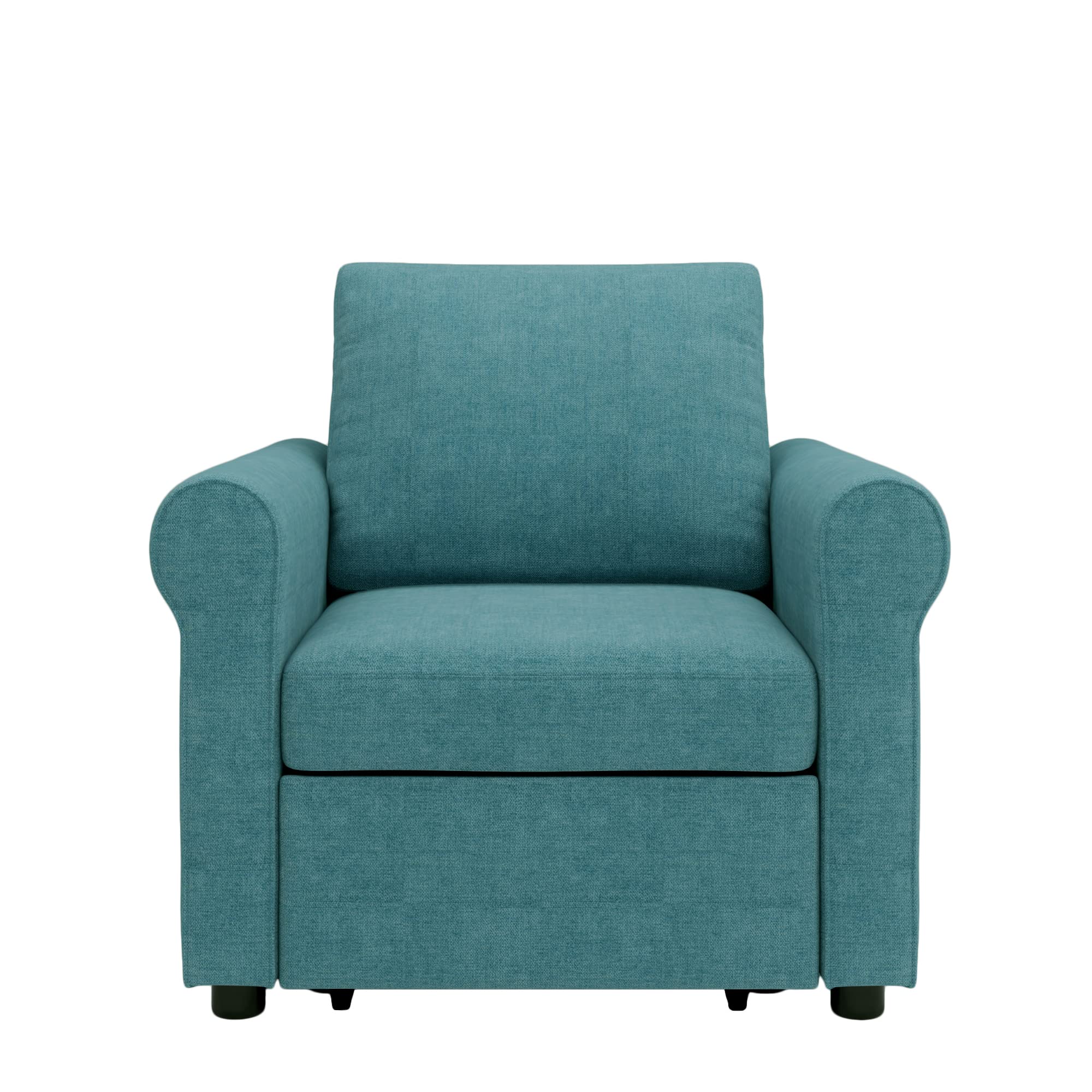 Modern 3-in-1 Convertible Sofa Bed Chair - Adjustable Sleeper Lounger with Multi-Functional Backrest for Small Spaces | Perfect for Guest Rooms, Apartments & Studio Living (Teal)