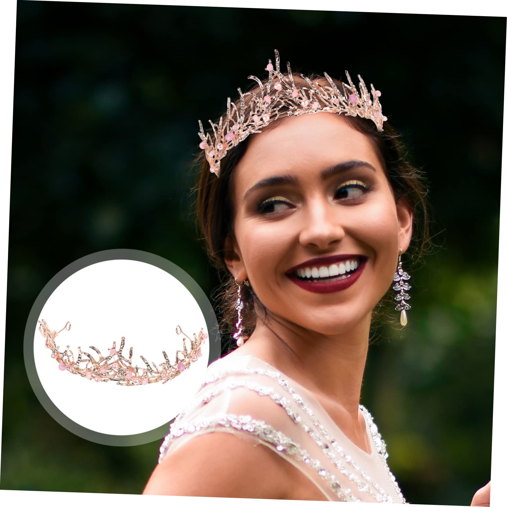 Sparkling Crystal Crown Headband for Women - Elegant Wedding Bride Tiara, Cosplay Headpiece, Prom & Party Accessories | Perfect for Weddings, Pageants, and Costume Events