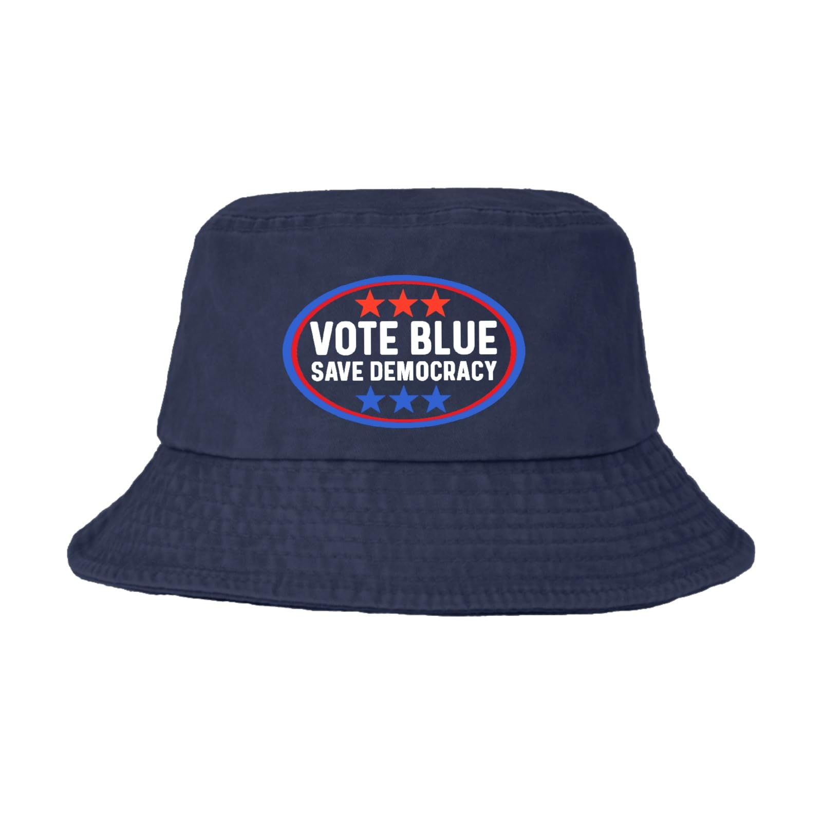 Vote Blue Save Democracy Bucket Hat - Packable Men's Hats for Beach, Fishing & Outdoor Activities - Lightweight Sun Protection Accessories