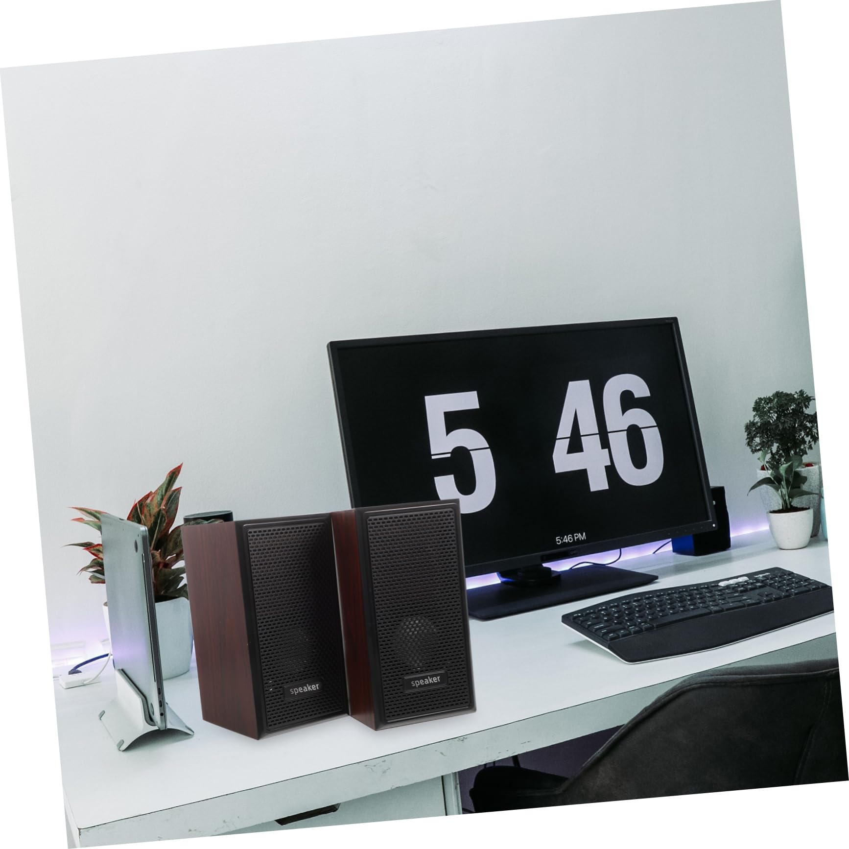 Veemoon Wooden PC Speakers for Desktop & Laptop - Compact 2-Piece Set for Enhanced Sound Quality | Perfect for Home Office, Gaming, and Multimedia Use