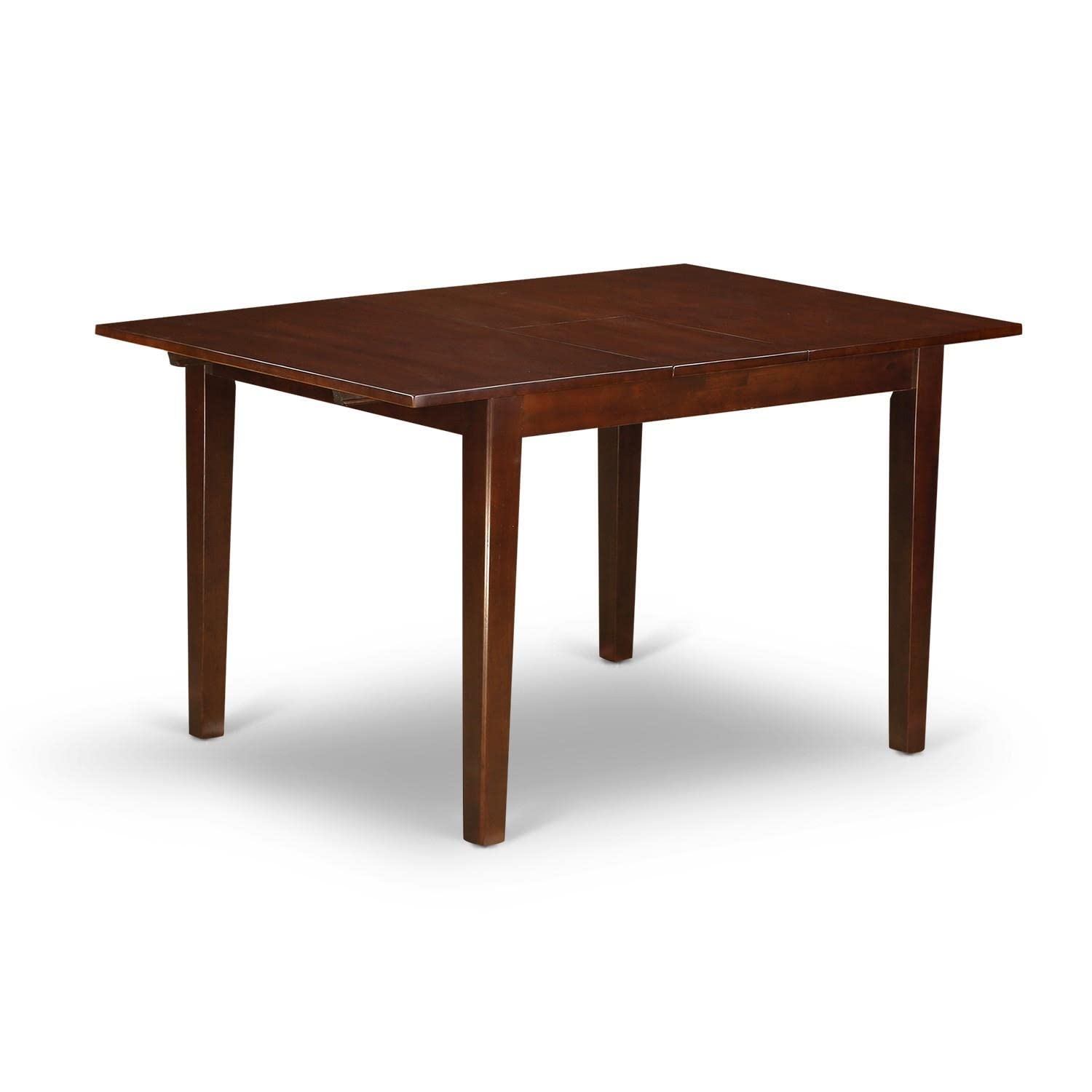 East West Furniture MLDA3-MAH-W 3-Piece Mahogany Dining Set with Extendable Table (36x54 Inch) & 2 Chairs - Perfect for Small Kitchens, Breakfast Nooks & Compact Dining Spaces