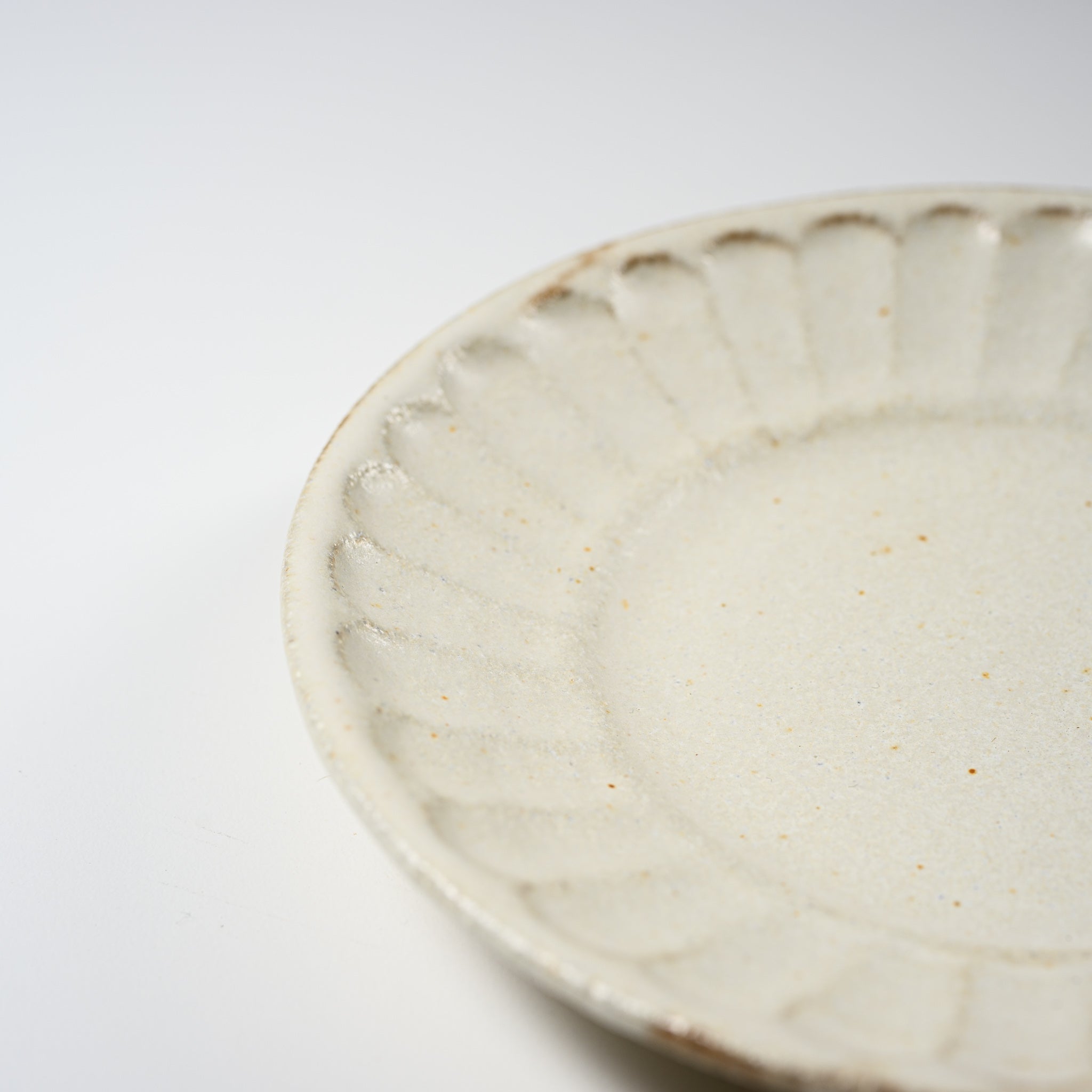 Wakasama Kiln Kinari Plate & Cup Saucer Set - 15cm Handcrafted Ceramic Dish for Tea, Coffee & Desserts | Japanese Pottery for Elegant Dining & Gift Giving