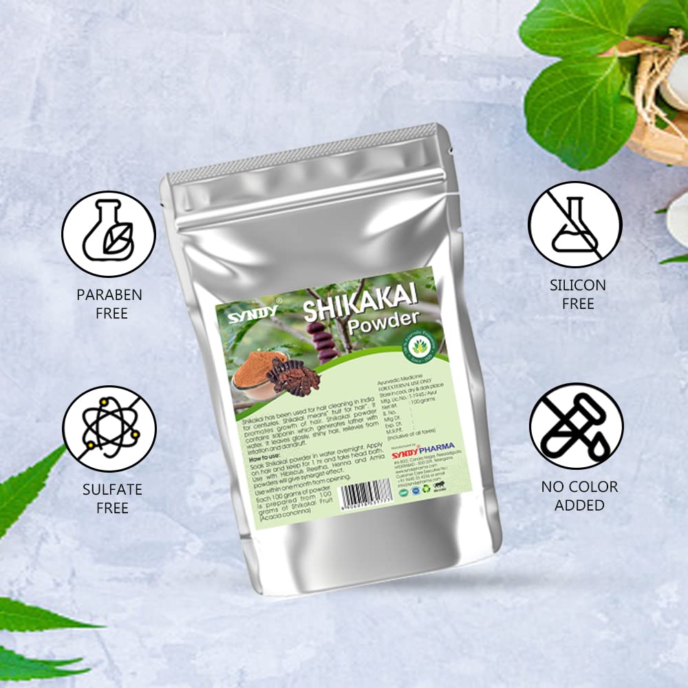 Organic Shikakai Powder for Hair Growth & Scalp Care - 100g (Pack of 2) | Natural Ayurvedic Hair Treatment for Stronger, Shinier Hair | Perfect for DIY Hair Masks & Herbal Hair Wash