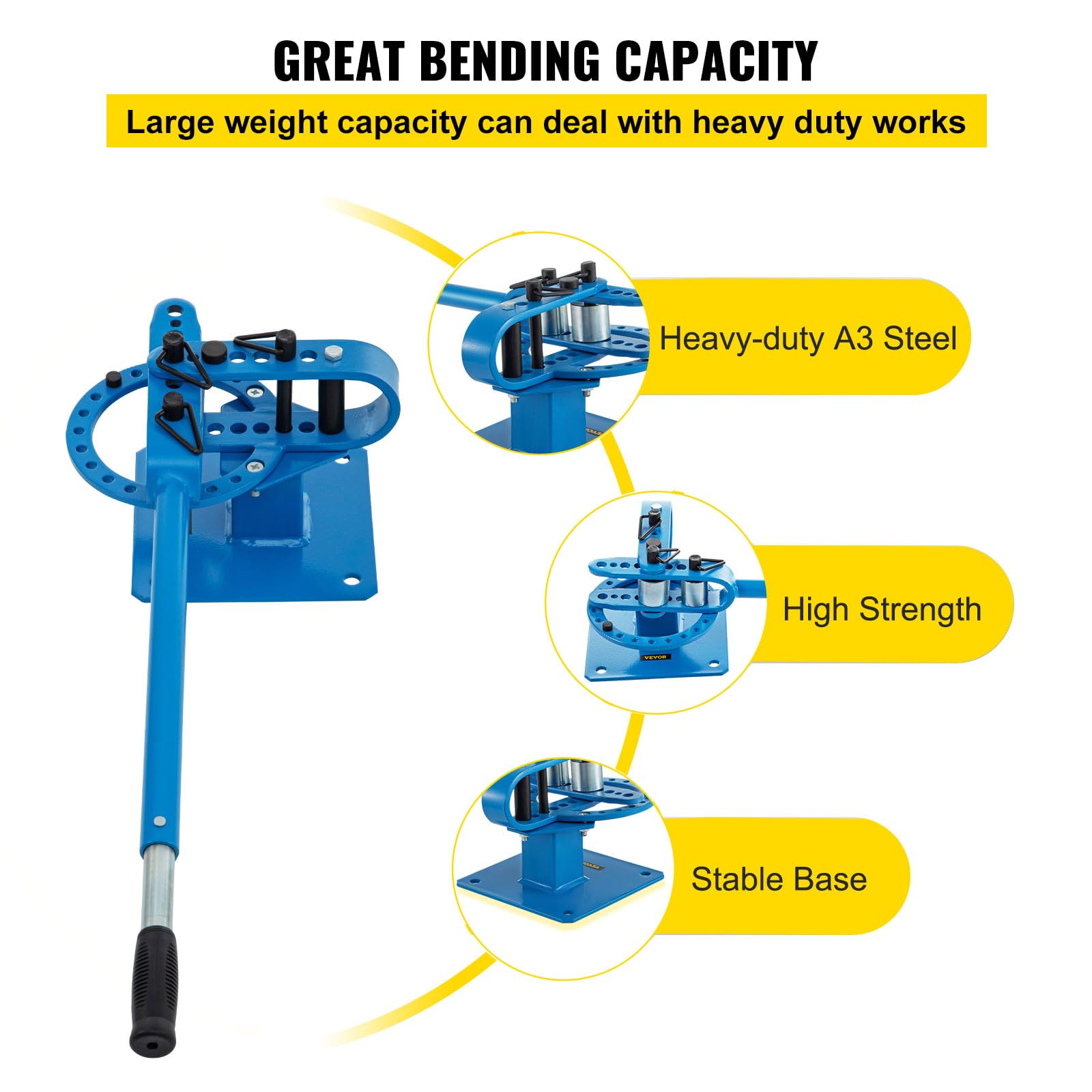Mophorn Manual Pipe Bending Machine - YP-9 Compact Desktop Tube Bender with 7 Dies (1