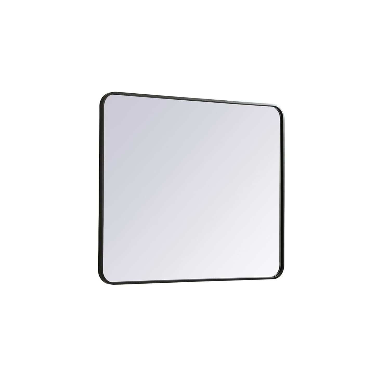 Black Rectangular Metal Mirror 30x36 - Elegant Home Decor for Living Room & Bedroom