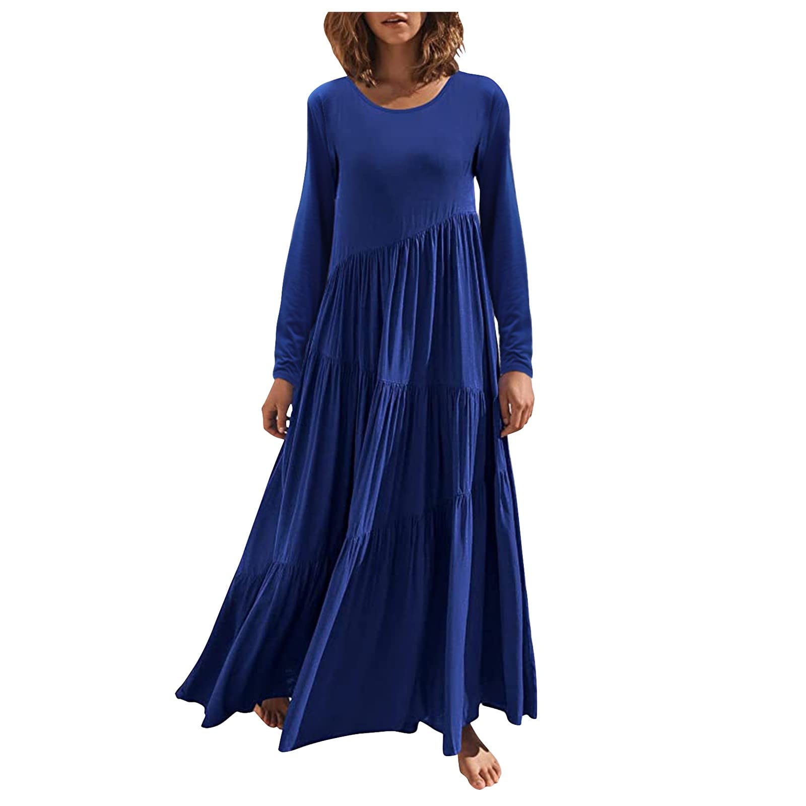 FIRERO Women's Plus Size Relaxed Fit Casual Tunic Dress - Short Sleeve Scoop Neck Summer Dress - Breathable Fabric for Beach, Vacation & Everyday Wear