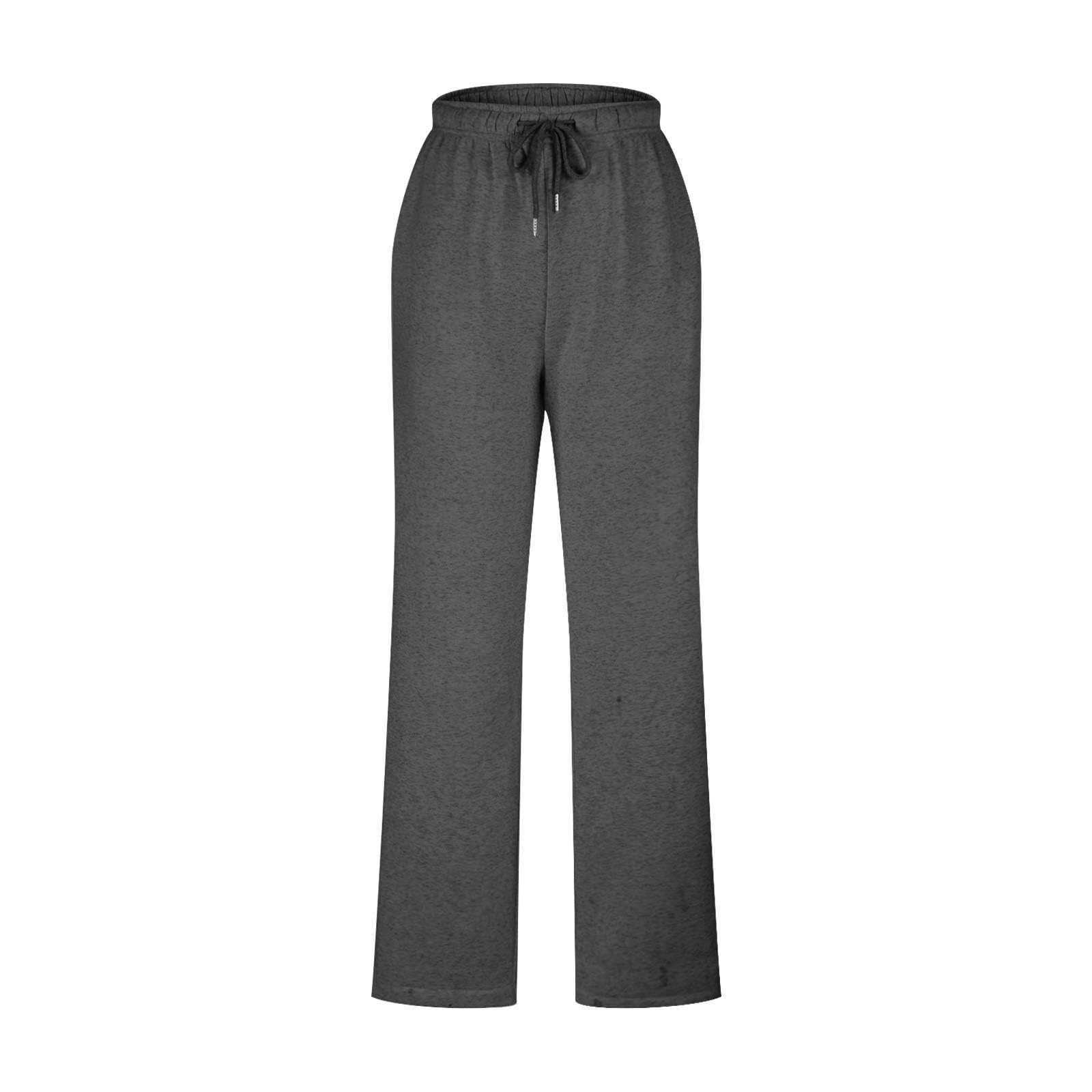 Women's High Waist Wide Leg Sweatpants - Casual Drawstring Joggers with Pockets | Baggy Lounge Pants for Yoga, Workout & Relaxation at Home