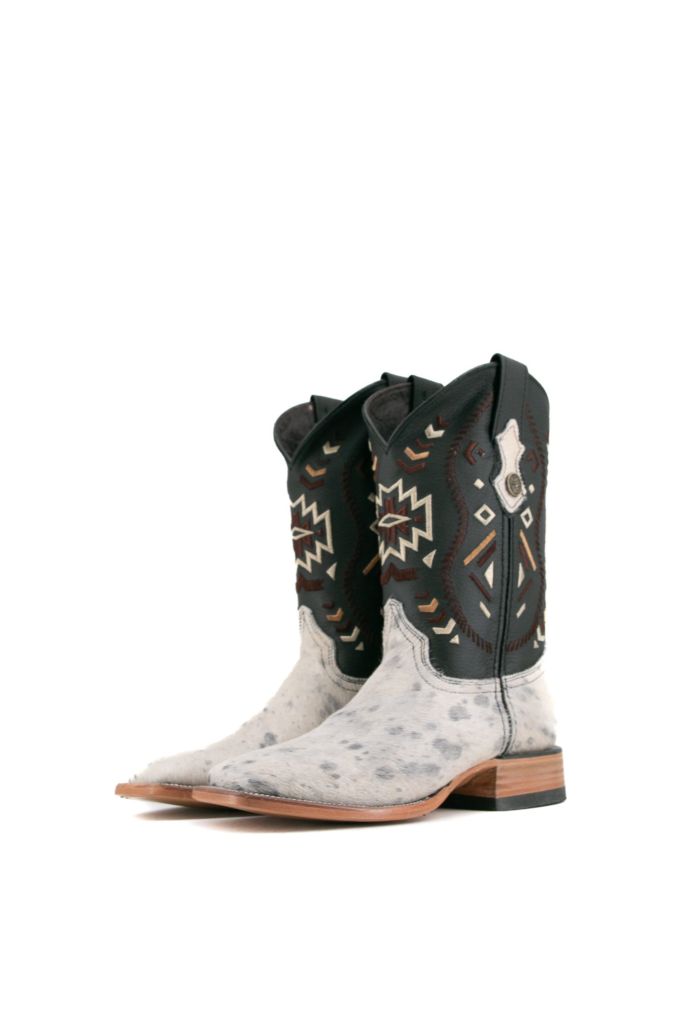 Authentic Men's Cowhide Square Toe Cowboy Boots - Size 7.5 - Western Style Riding Boots for Country Music Festivals & Rodeo Events - MF16 Collection - Limited Stock