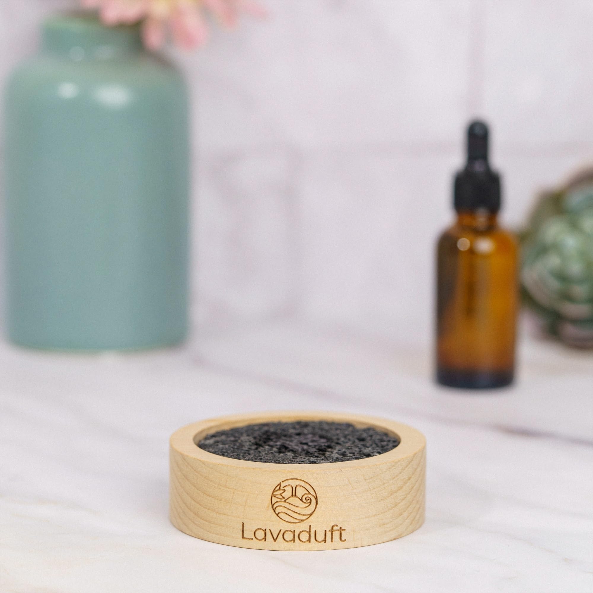 LAVADUFT® Natural Lava Stone Essential Oil Diffuser - Aromatherapy Diffuser for Home, Office, Car, Bedroom, Living Room, Bathroom | Relaxation, Stress Relief & Better Sleep