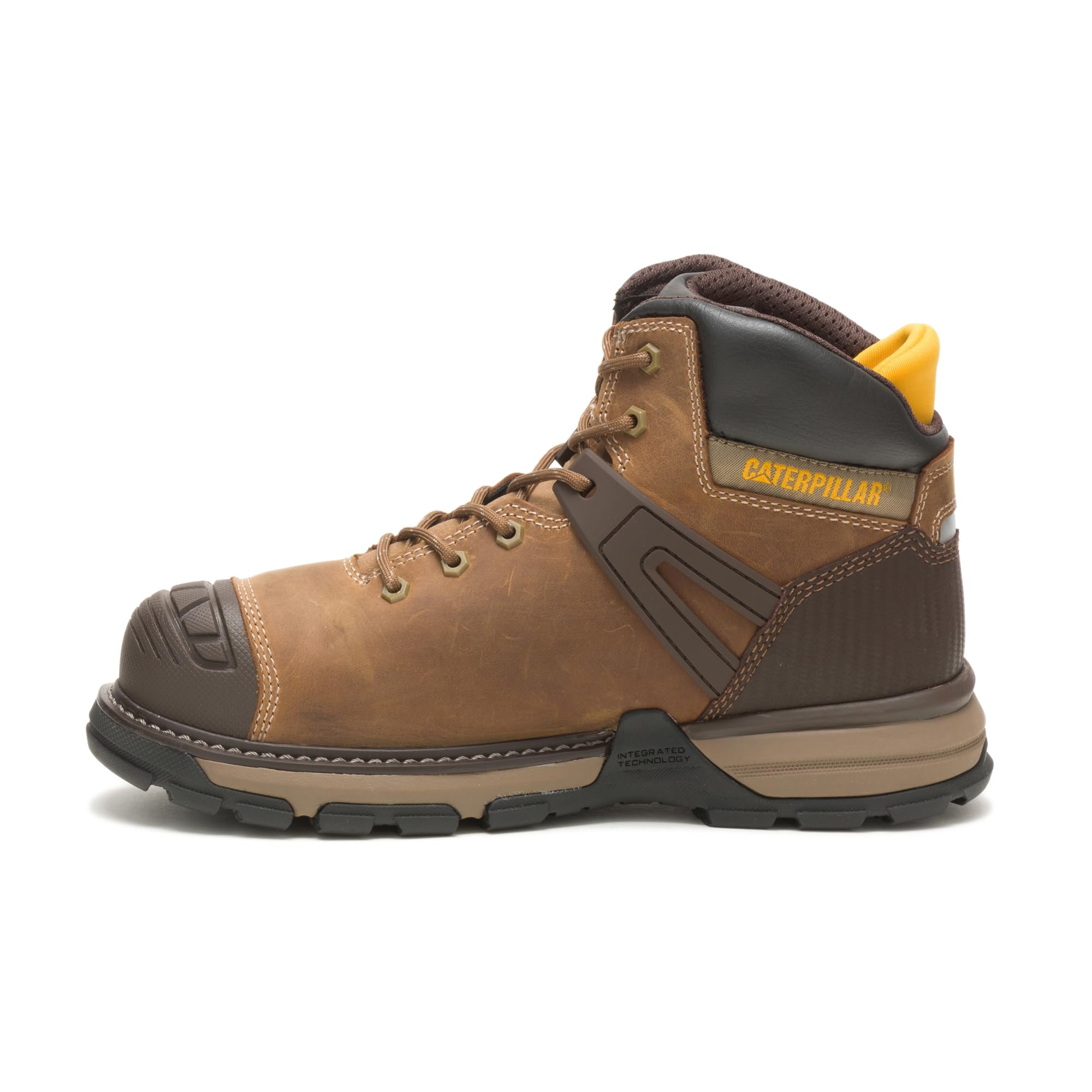 **Caterpillar Men's Superlite Waterproof Soft Toe Work Boots - Dark Beige | Durable & Comfortable for Construction, Landscaping & Outdoor Work**