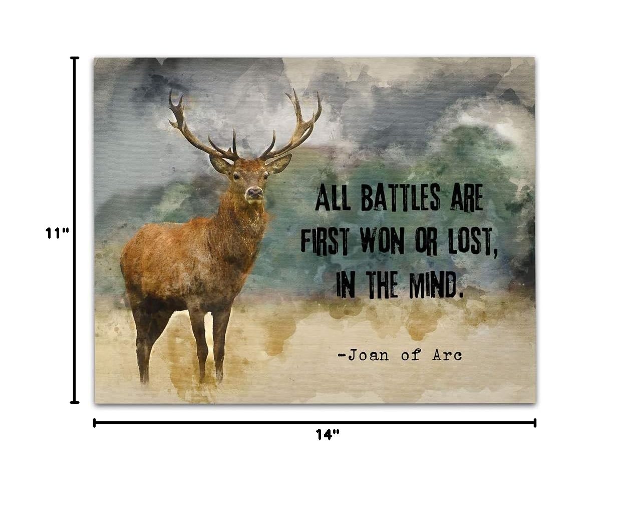 TJ Originals - Joan of Arc Christian Bible Quote Wall Art Print 11x14 Inches, Inspirational Scripture Decor for Home & Office, Motivational Gift for Family & Friends - Perfect for Bedroom, Living Room & Church Decor
