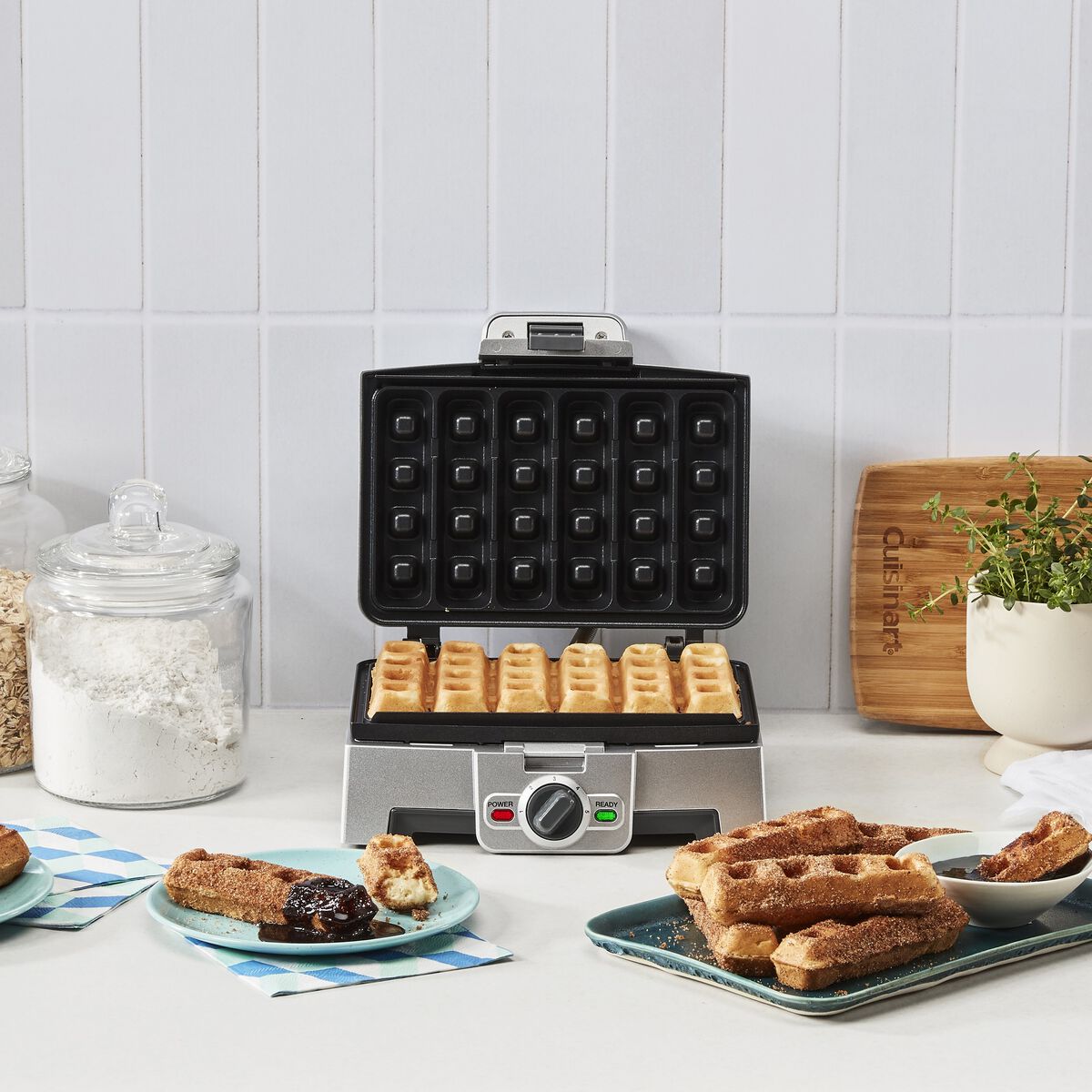 Cuisinart 6-Stick Waffle Maker for Sweet or Savory Meals - Perfect for Breakfast, Brunch & Family Gatherings