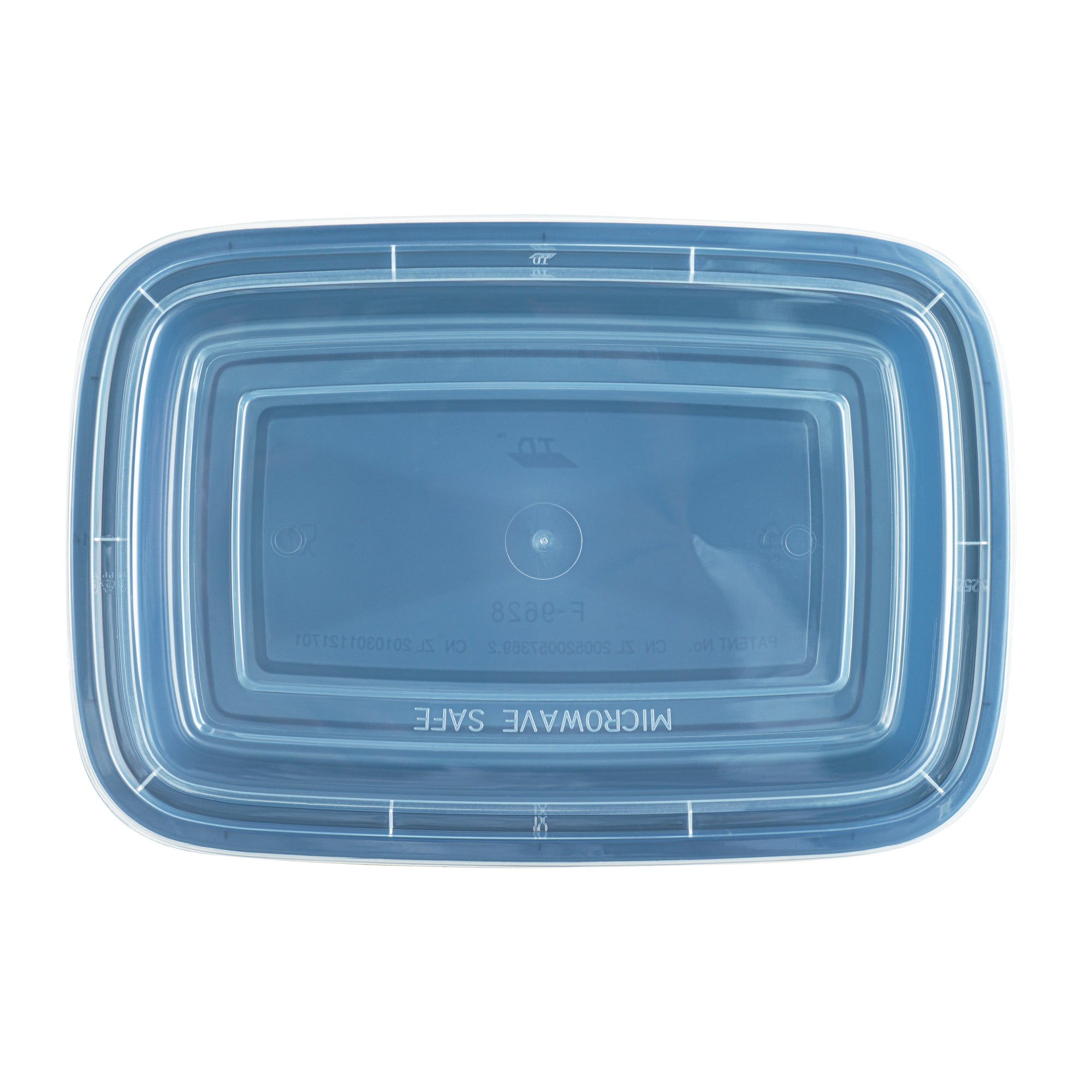 28oz Rectangle Plastic Food Storage Containers with Clear Lids - Microwave Safe To-Go Boxes (8.75