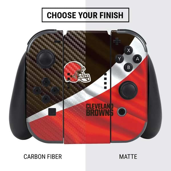 Official NFL Cleveland Browns Gaming Skin Decal for Nintendo Switch Bundle - Custom Protective Vinyl Wrap for Enhanced Grip & Style - Perfect for Gaming Enthusiasts & Sports Fans