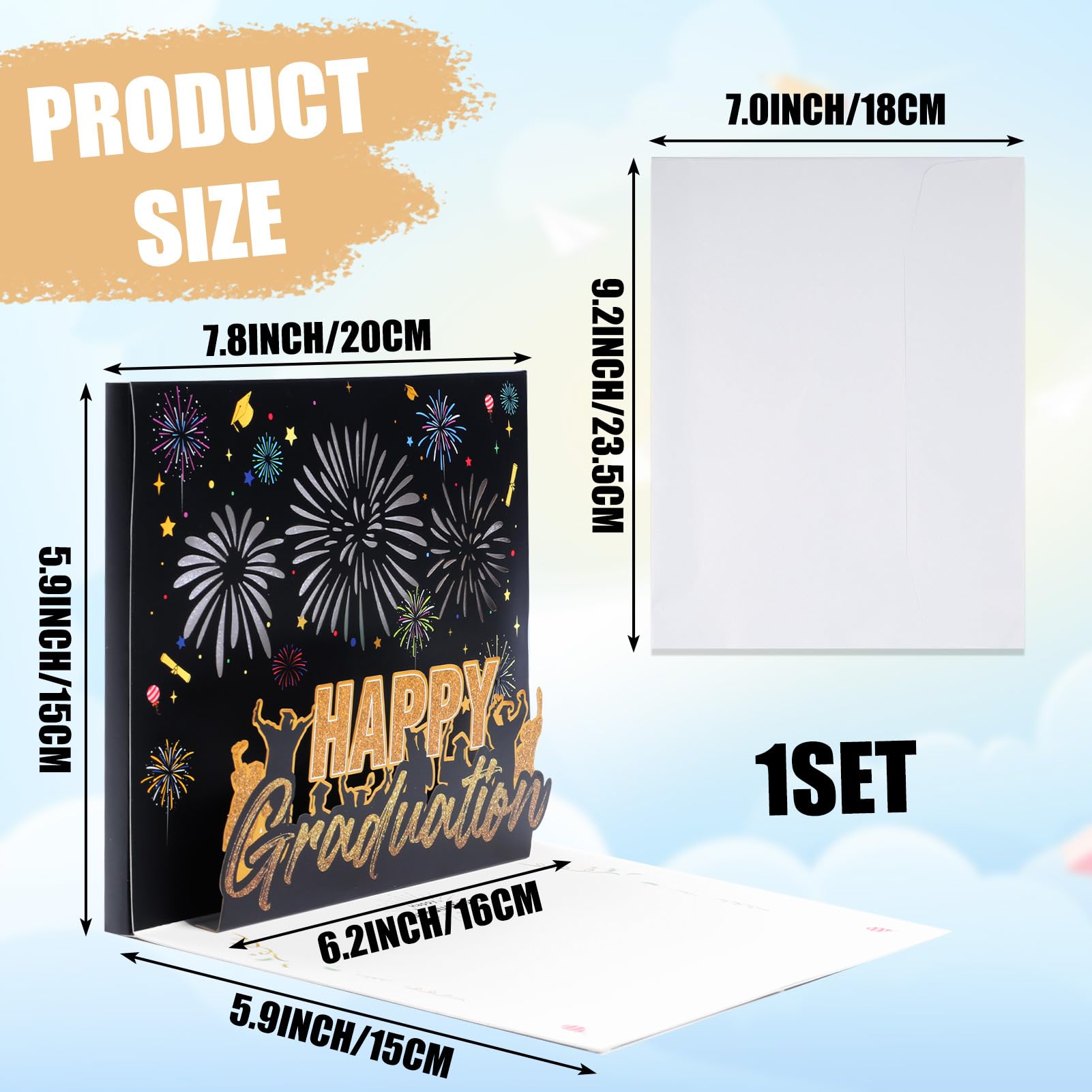 3D Pop-Up Graduation Card with Music & Lights - 2024 Graduation Celebration Gift for High School, College & University Graduates - Perfect for Commencement Ceremonies, Graduation Parties & Congratulatory Gifts