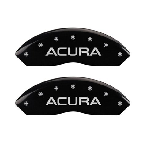 MGP Caliper Covers 39005SACUBK for Acura - Black Engraved Front & Rear Brake Caliper Covers (Set of 4) | Upgrade Car Aesthetics & Protection | Perfect for Sports Cars, Luxury Vehicles & Auto Enthusiasts