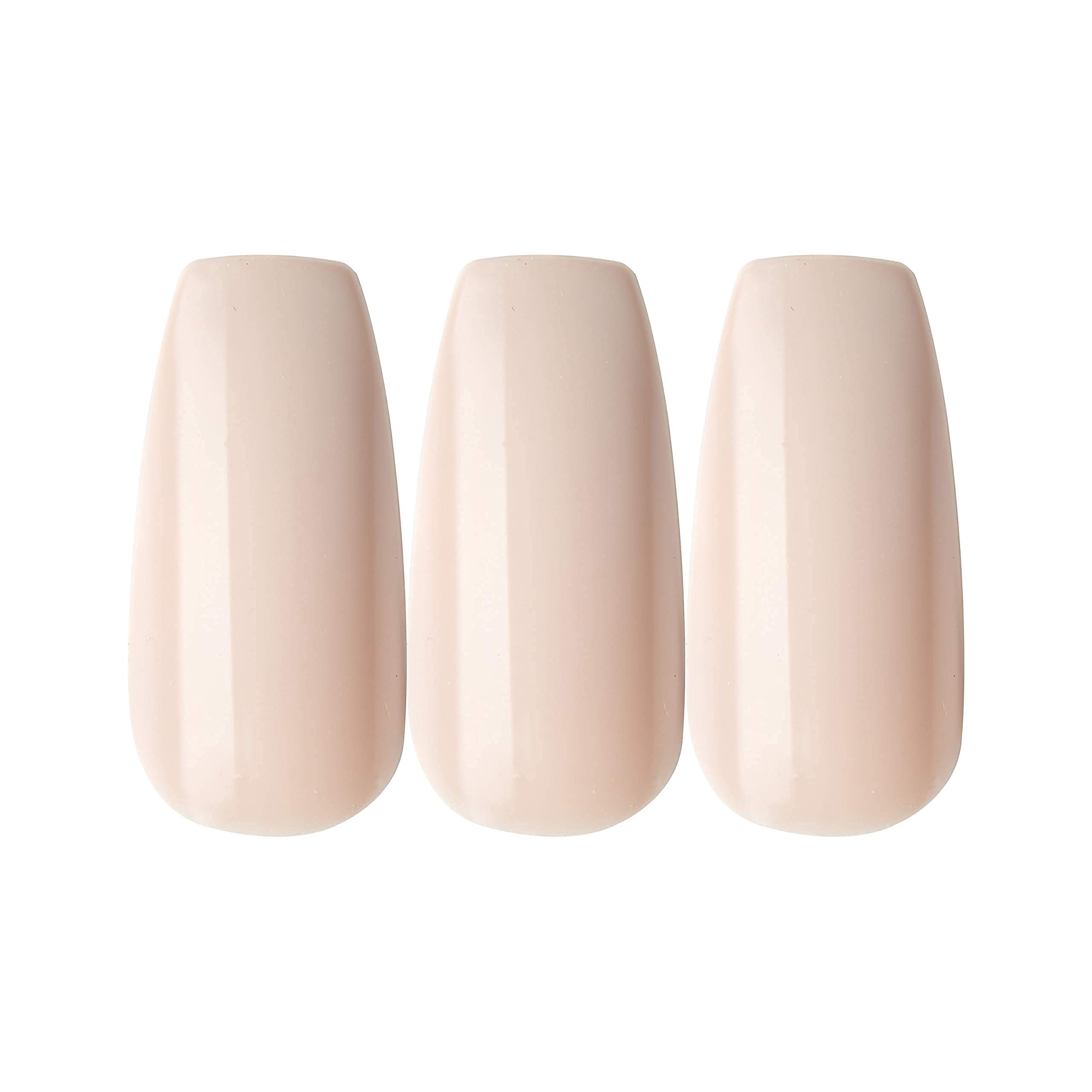 Gold Finger Gel Glam Color Nail - Full Cover False Nails with Glue - Long Fake Nails for Women - Perfect for Parties, Weddings & Special Occasions