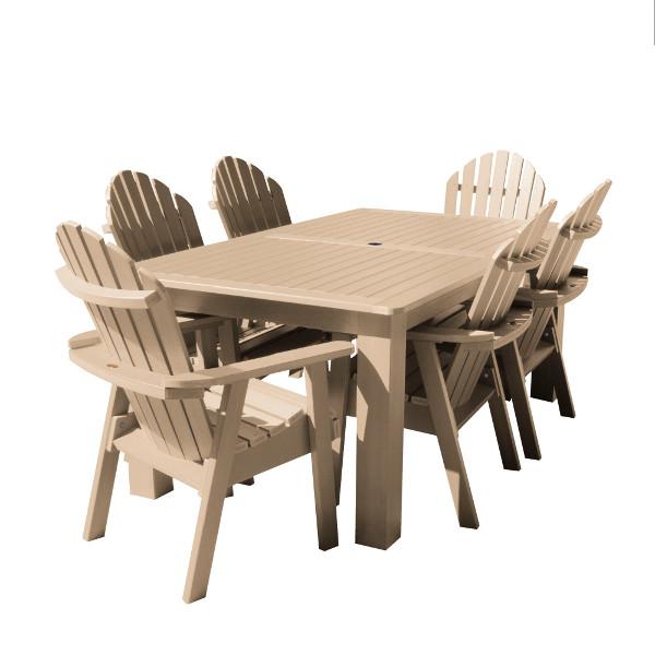 Hamilton Adirondack 7-Piece Rectangular Outdoor Dining Set - Patio Furniture for Backyard, Garden & Poolside Dining
