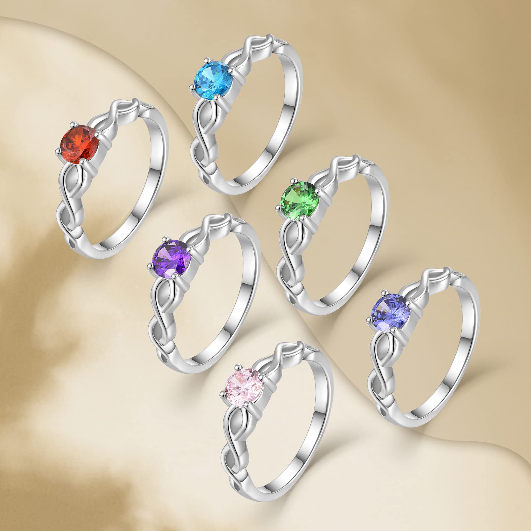 Starchenie Infinity Promise Rings for Women - Sterling Silver Cubic Zirconia Wedding & Engagement Rings - Perfect for Anniversaries, Proposals & Romantic Gifts