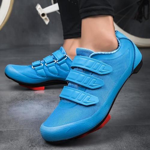 Men's & Women's Peloton-Compatible Cycling Shoes - Size M9/W11, Blue - Perfect for Indoor Cycling, Road Biking & Spin Classes