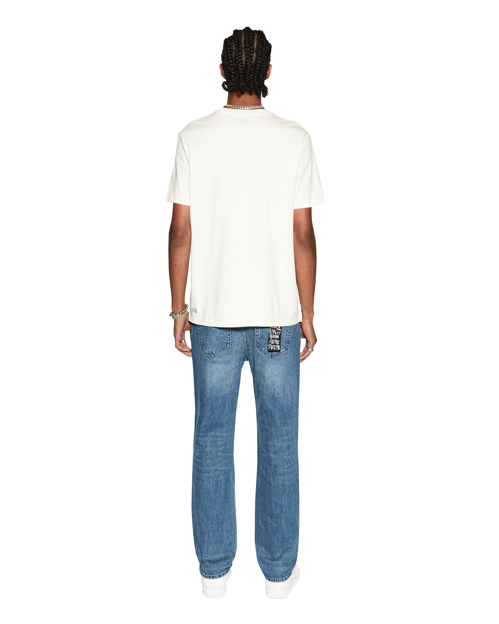 IDOLS KASH SS TEE Vintage White Cotton T-Shirt for Men - Casual Streetwear Style for Everyday Wear & Summer Outfits