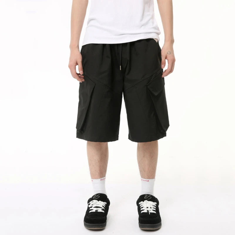American Style Men's Casual Cargo Shorts - 3D Slant Pocket Loose Fit Straight Leg Summer Shorts for Men | Perfect for Outdoor Activities, Travel & Daily Wear