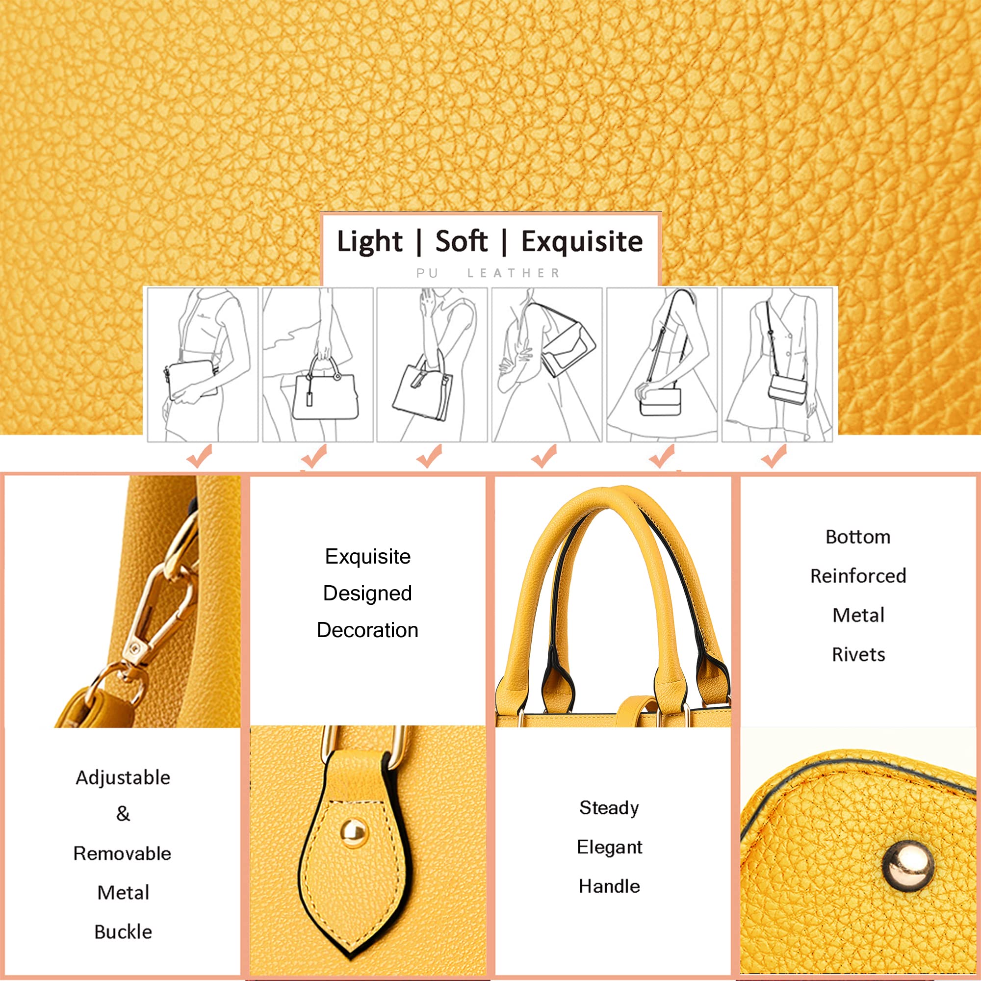 Chicarousal Women's Leather Crossbody Bag - Stylish Tote & Shoulder Purse for Daily Use