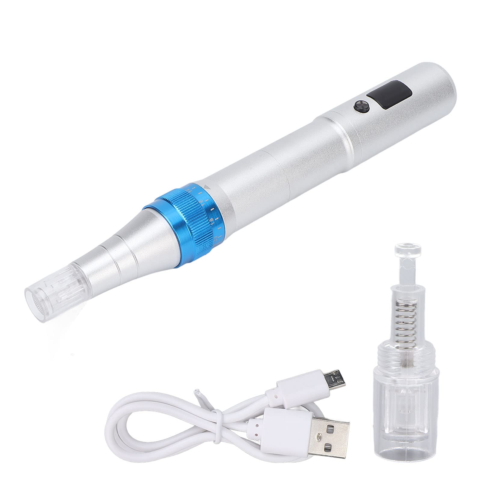 Electric Dermapen Microneedling Device - 5 Speed Cordless Microneedle Roller for Face & Body, Promotes Collagen Production & Skincare Absorption | Perfect for At-Home Facial Treatments, Anti-Aging & Skin Rejuvenation