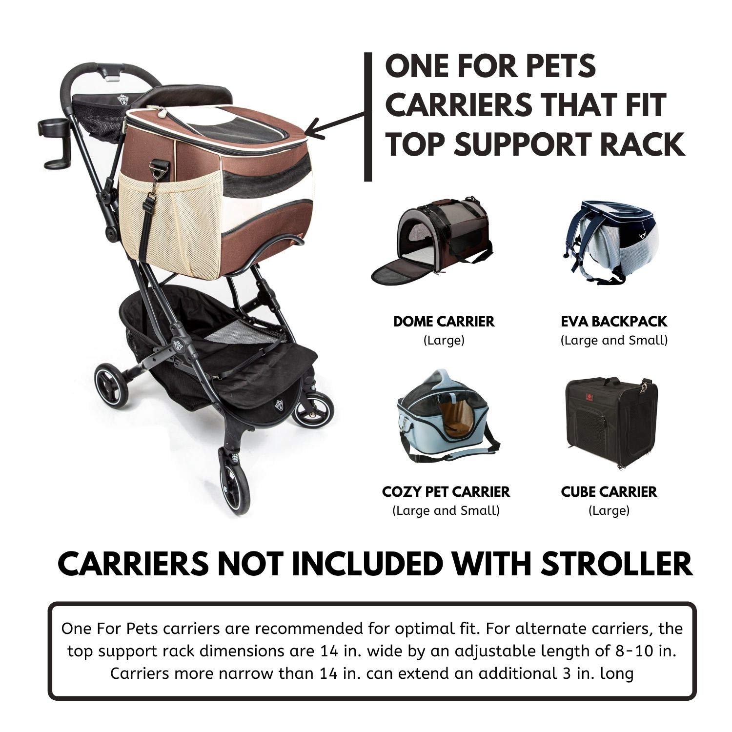 Premium 3-in-1 Pet Stroller for Small & Medium Dogs & Cats - Convertible Carrier, Booster Seat & Travel Stroller | No Assembly Required | Black (Chickadee-Stroller) | Perfect for Vet Visits, Shopping & Outdoor Adventures