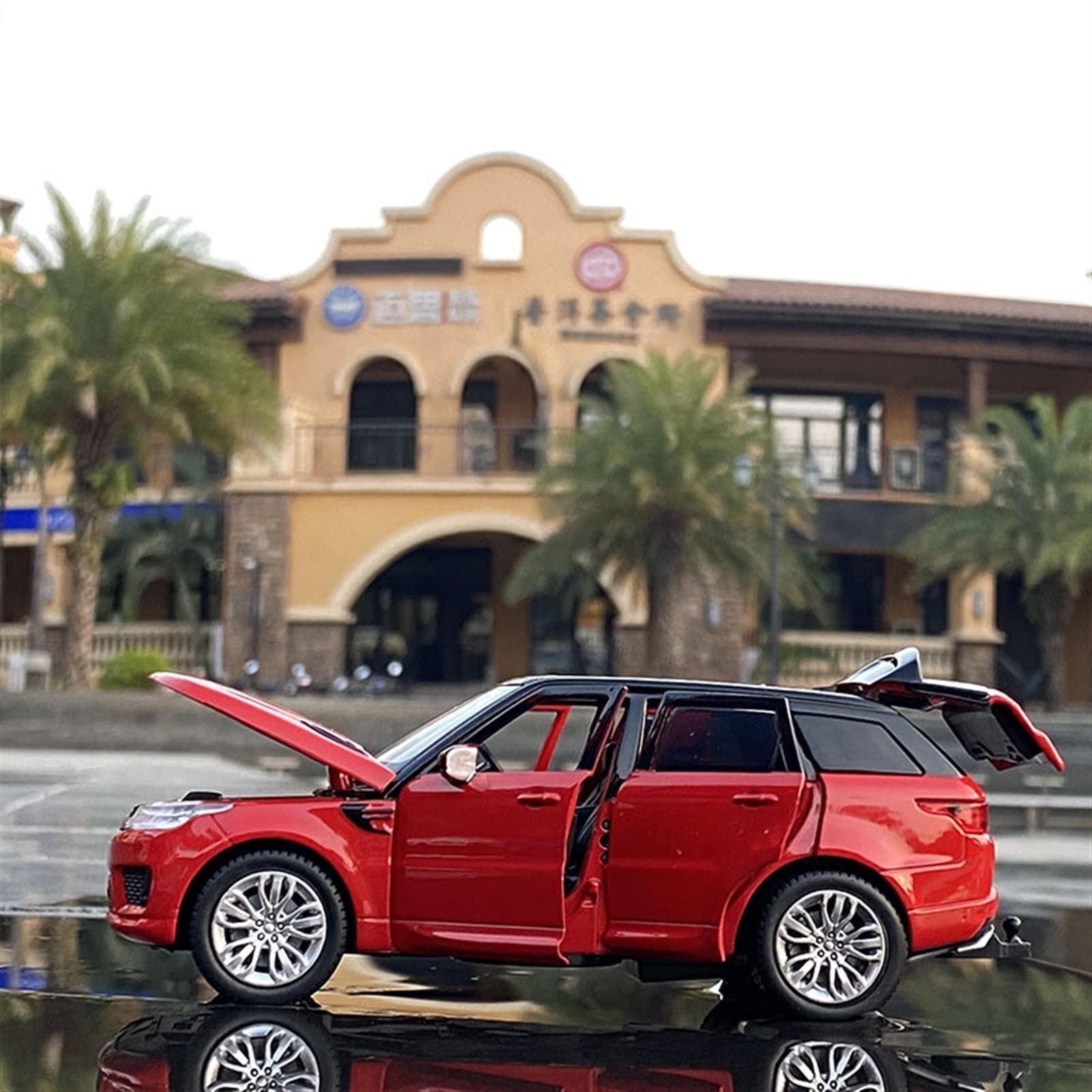 1:32 Scale Diecast Range Rover Sport SUV Alloy Car Model Toy with Sound & Light Effects - Realistic Simulation Vehicle for Kids & Collectors (Black) - Perfect for Birthday Gifts, Display Collections & Pretend Play