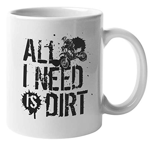 Dirt Bike Racing Coffee Mug - 11oz Ceramic Motorcross Themed Cup for Coffee & Tea - Perfect Gift for Dirtbike Lovers & Motocross Enthusiasts