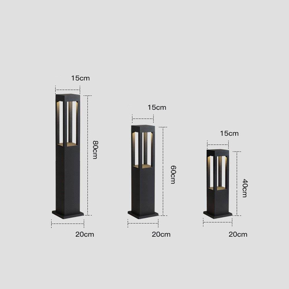 IP65 Waterproof LED Outdoor Post Lantern - Durable Landscape Lighting for Garden, Patio, Deck & Pool Area | Weather-Resistant Exterior Decoration Light for Yard, Courtyard & Community Spaces