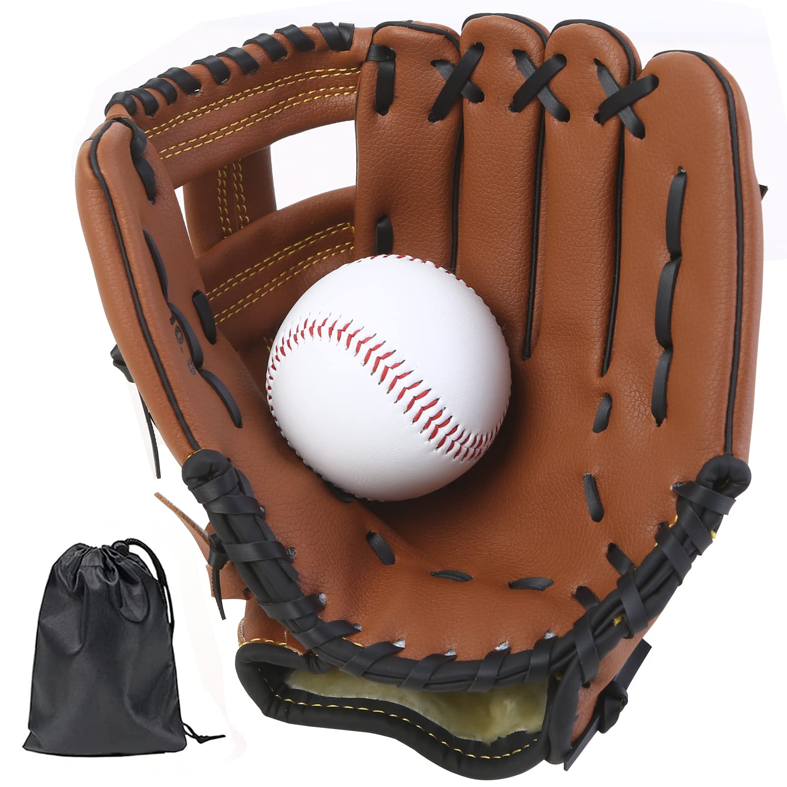 LeapBeast Baseball Gloves for Kids/Youth/Adults - Softball Mitt with Thickened PU Leather, Left Hand Throw - Professional Training & Game Use - Perfect for Fielding, Catching & Practice Sessions