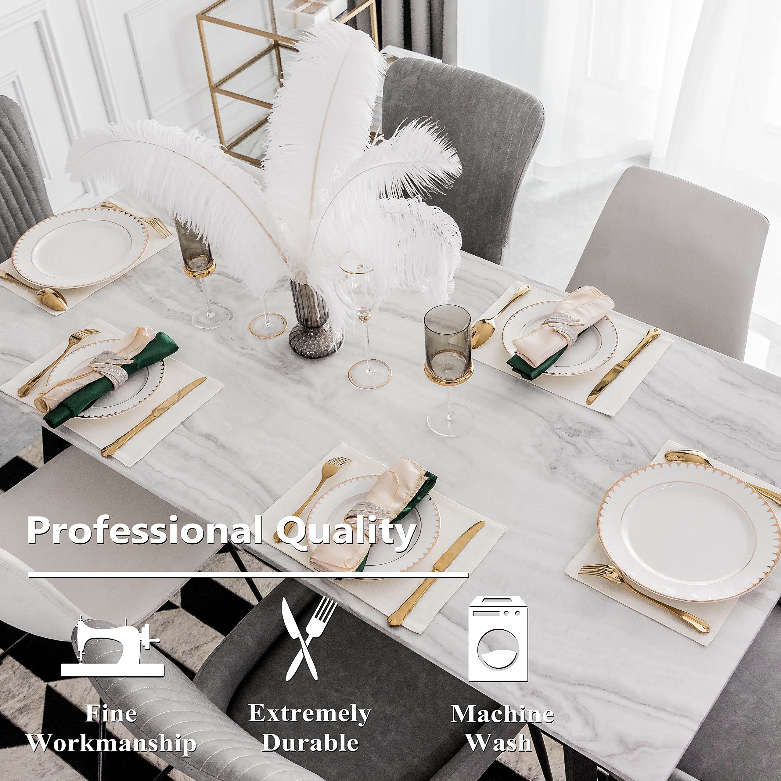 Premium Heat-Resistant Cloth Place Mats Set of 6 - 13